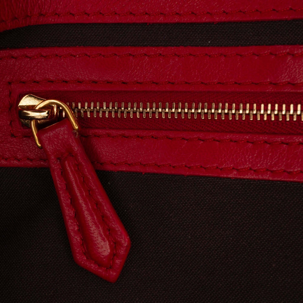 Fendi Zucca Embossed Leather Baguette Satchel
