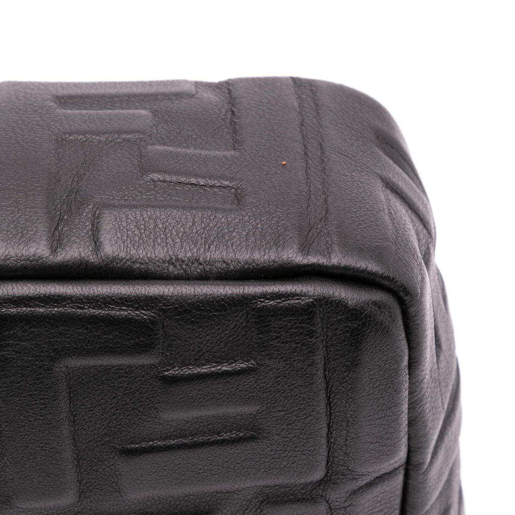 Fendi Zucca Embossed Leather Baguette Satchel