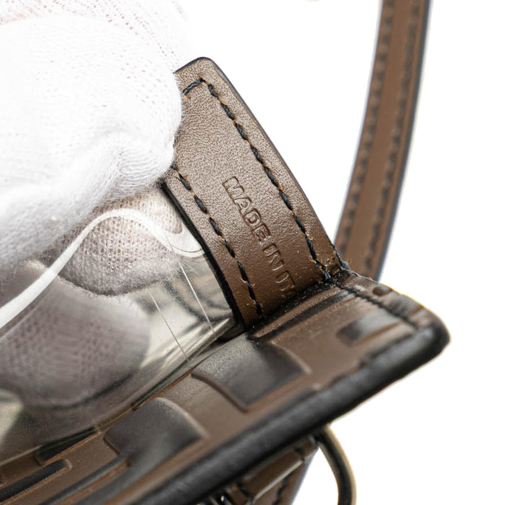 Fendi Zucca Embossed Leather Phone Holder Satchel