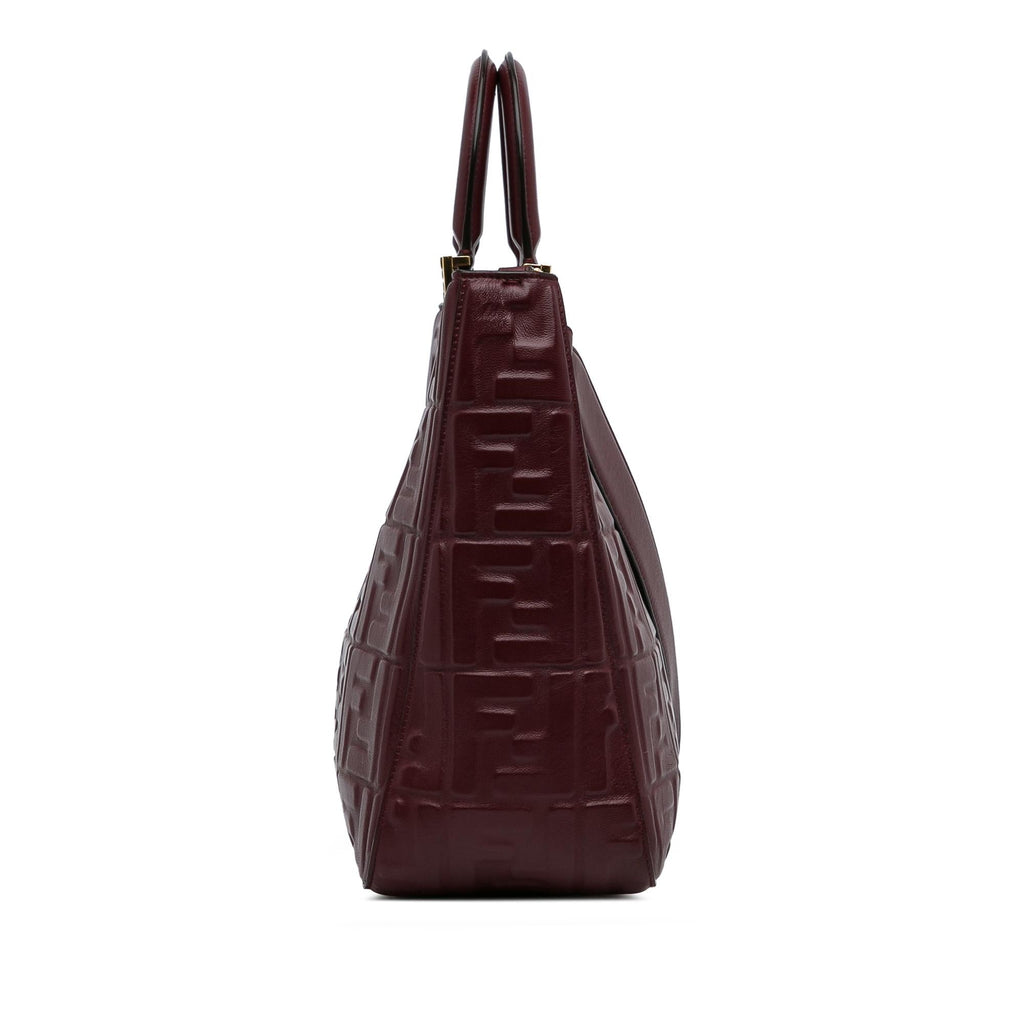 Fendi Zucca Embossed Leather Satchel (SHG-Th9GBp)