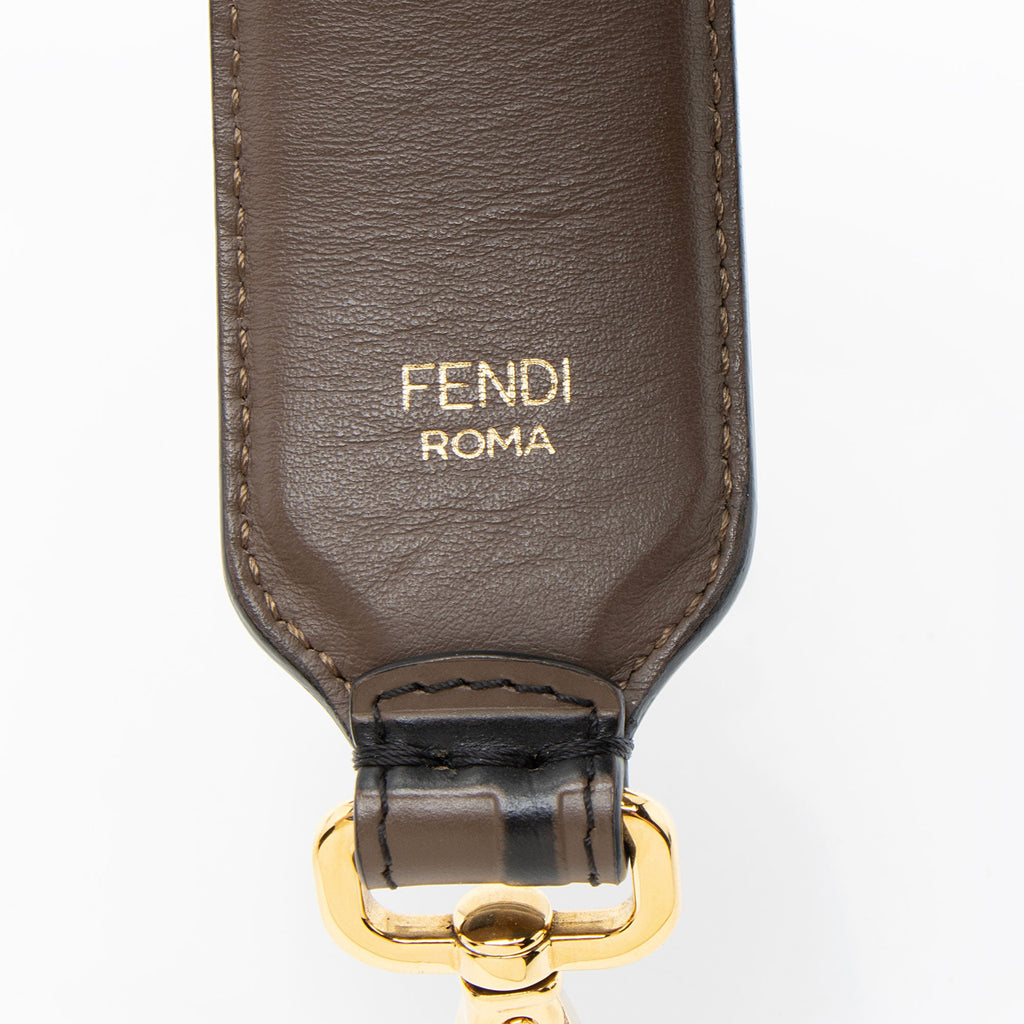 Fendi Zucca Embossed Leather Shoulder Strap