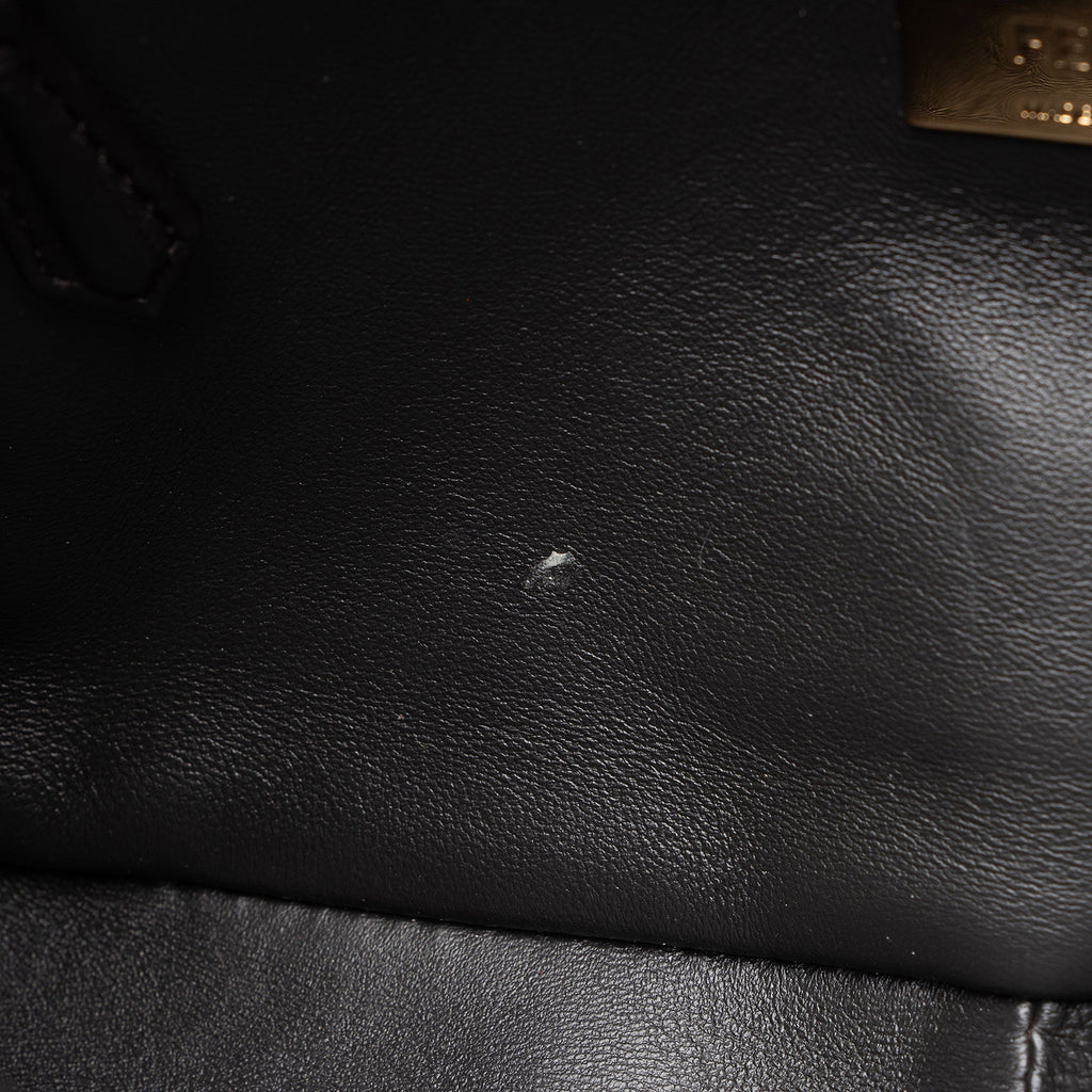 Fendi Zucca Embroidered Bird Baguette Shoulder Bag