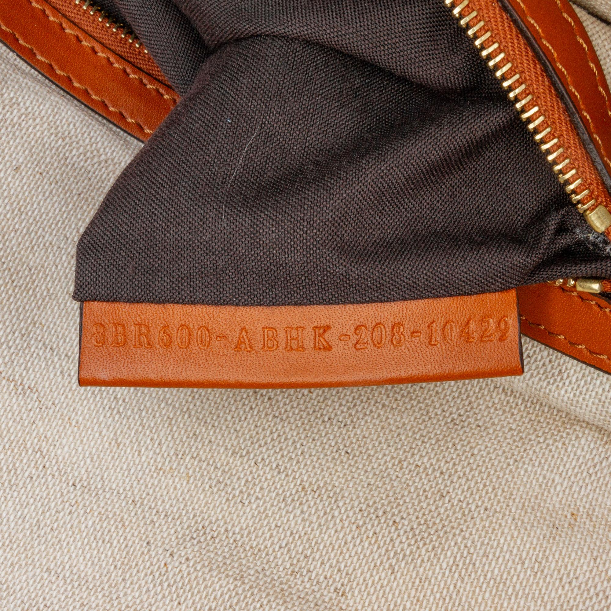 Fendi Zucca Embroidered Canvas Baguette Satchel