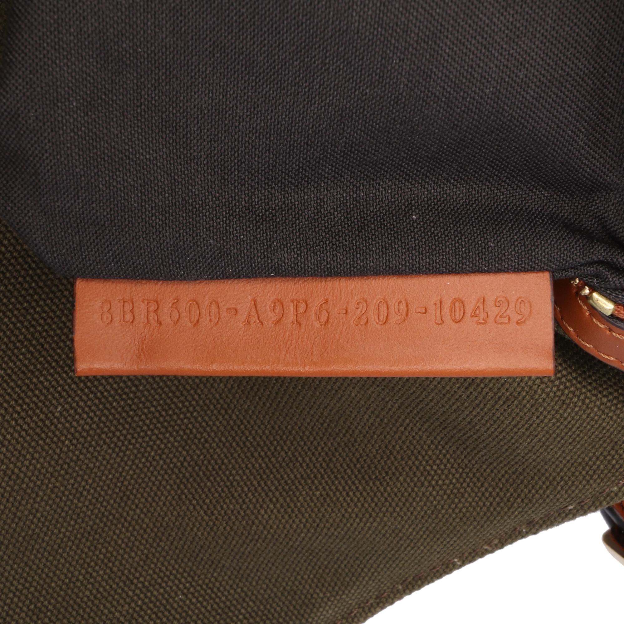 Fendi Zucca Embroidered Canvas Baguette Satchel