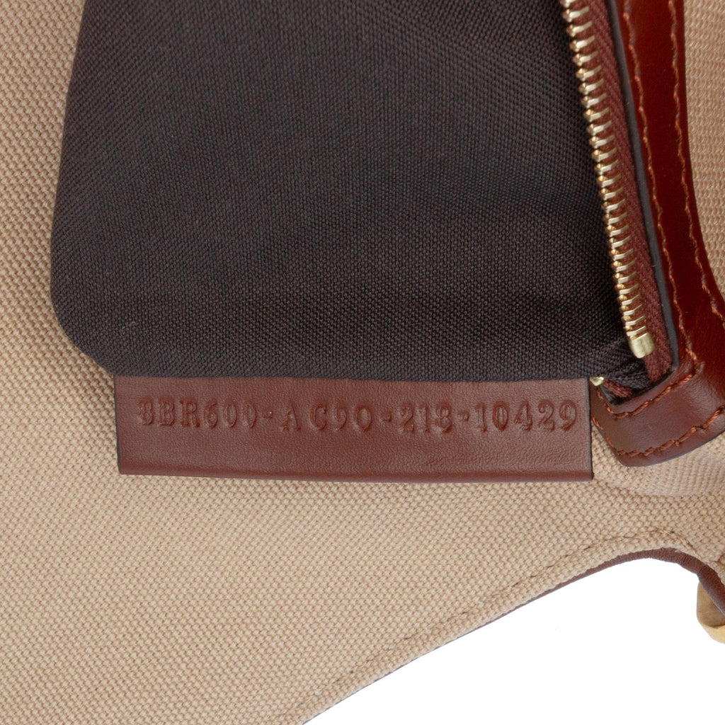 Fendi Zucca Embroidered Canvas Baguette Satchel