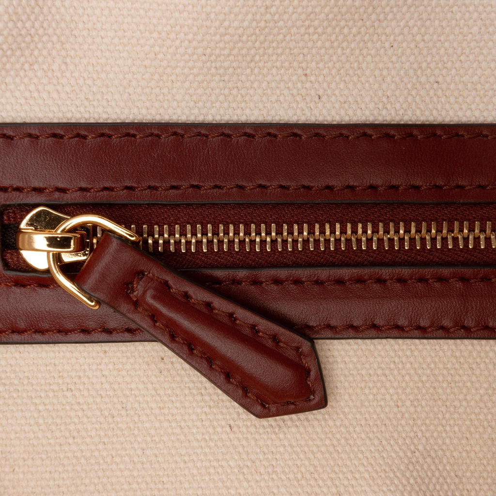 Fendi Zucca Embroidered Canvas Baguette Satchel