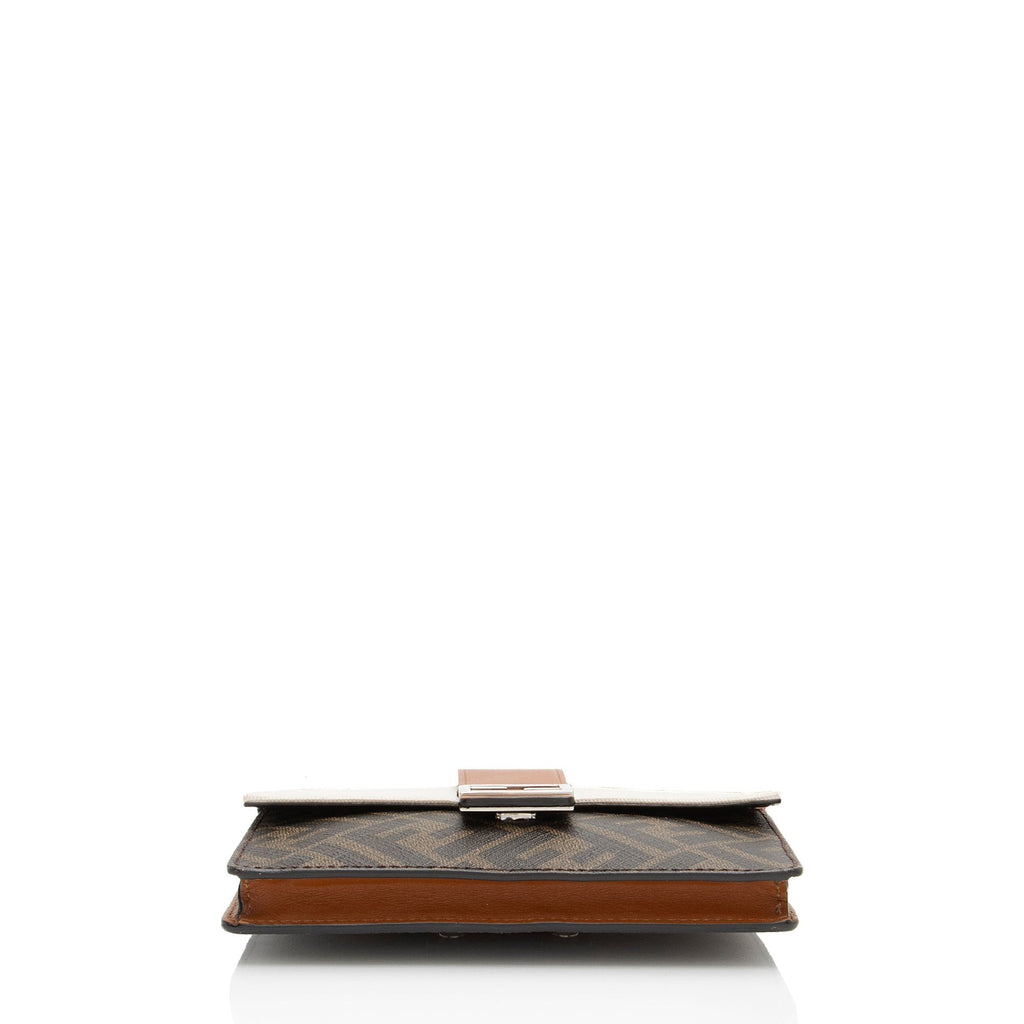 Fendi Zucca FF Canvas Baugette Crossbody