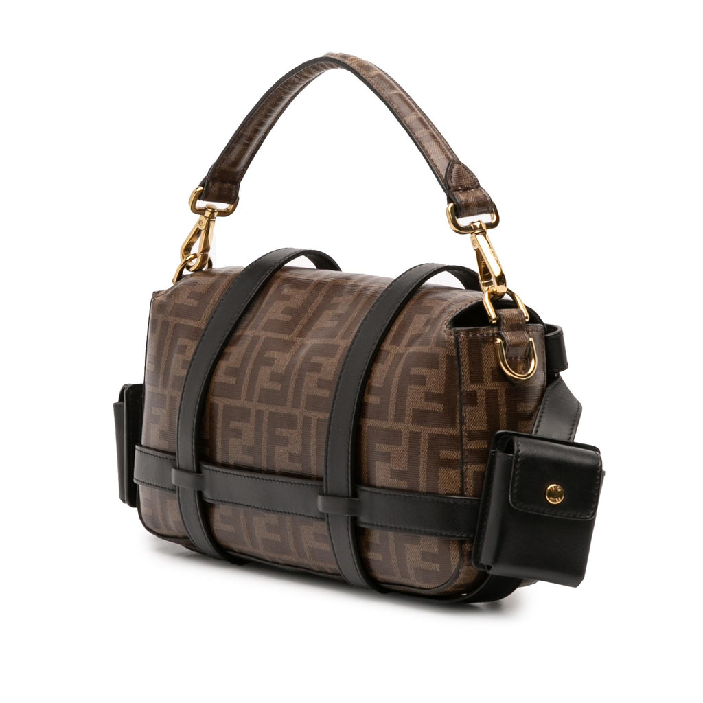 Fendi Zucca Glazed Fabric Cage Baguette