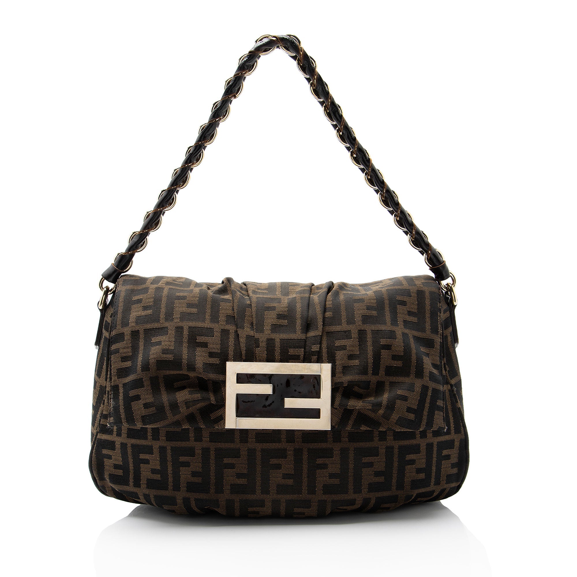 Fendi Zucca Mia Flap Shoulder Bag