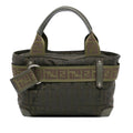Fendi Zucca Nylon Zip Code Handbag