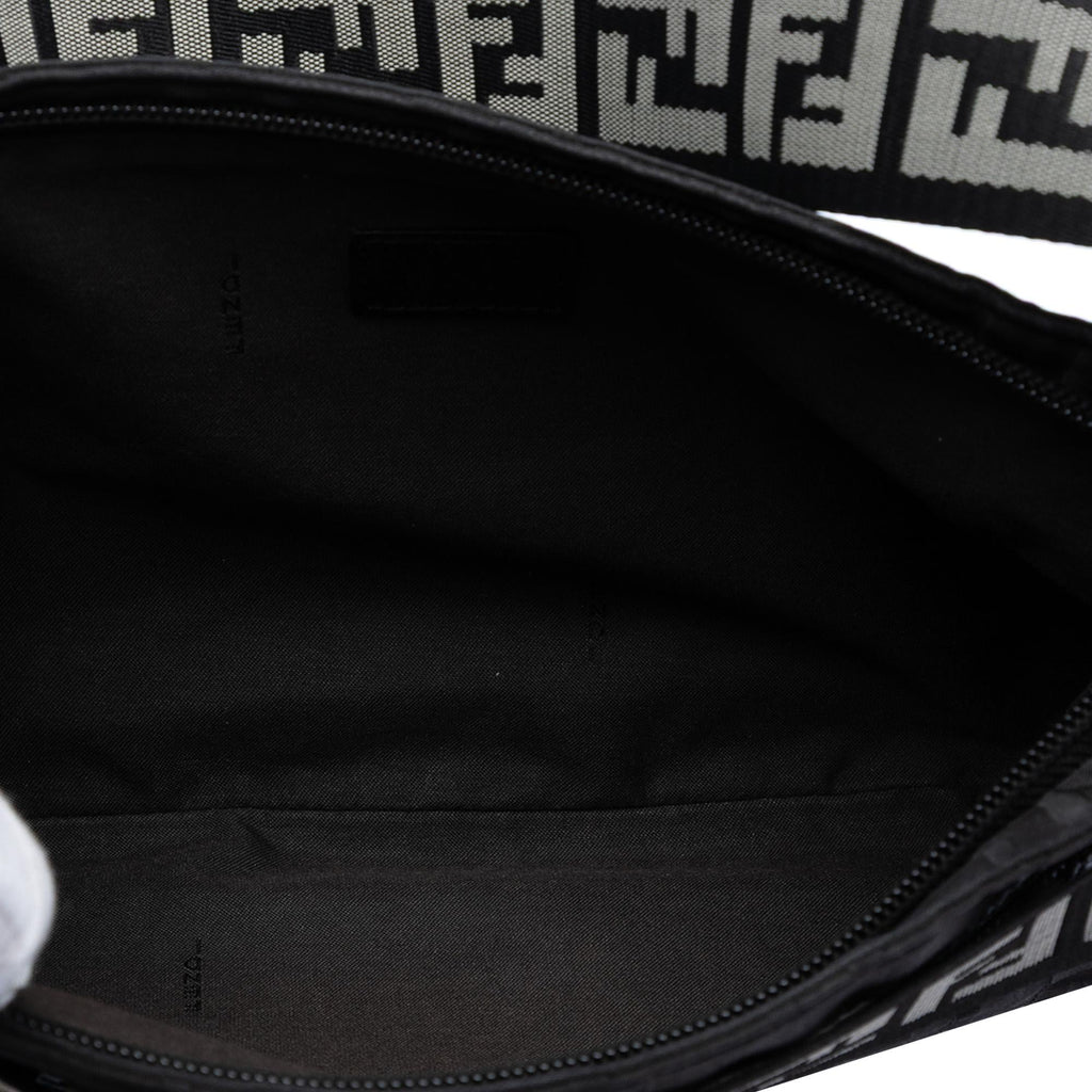 Fendi Zucca Nylon Zip Code Shoulder Bag
