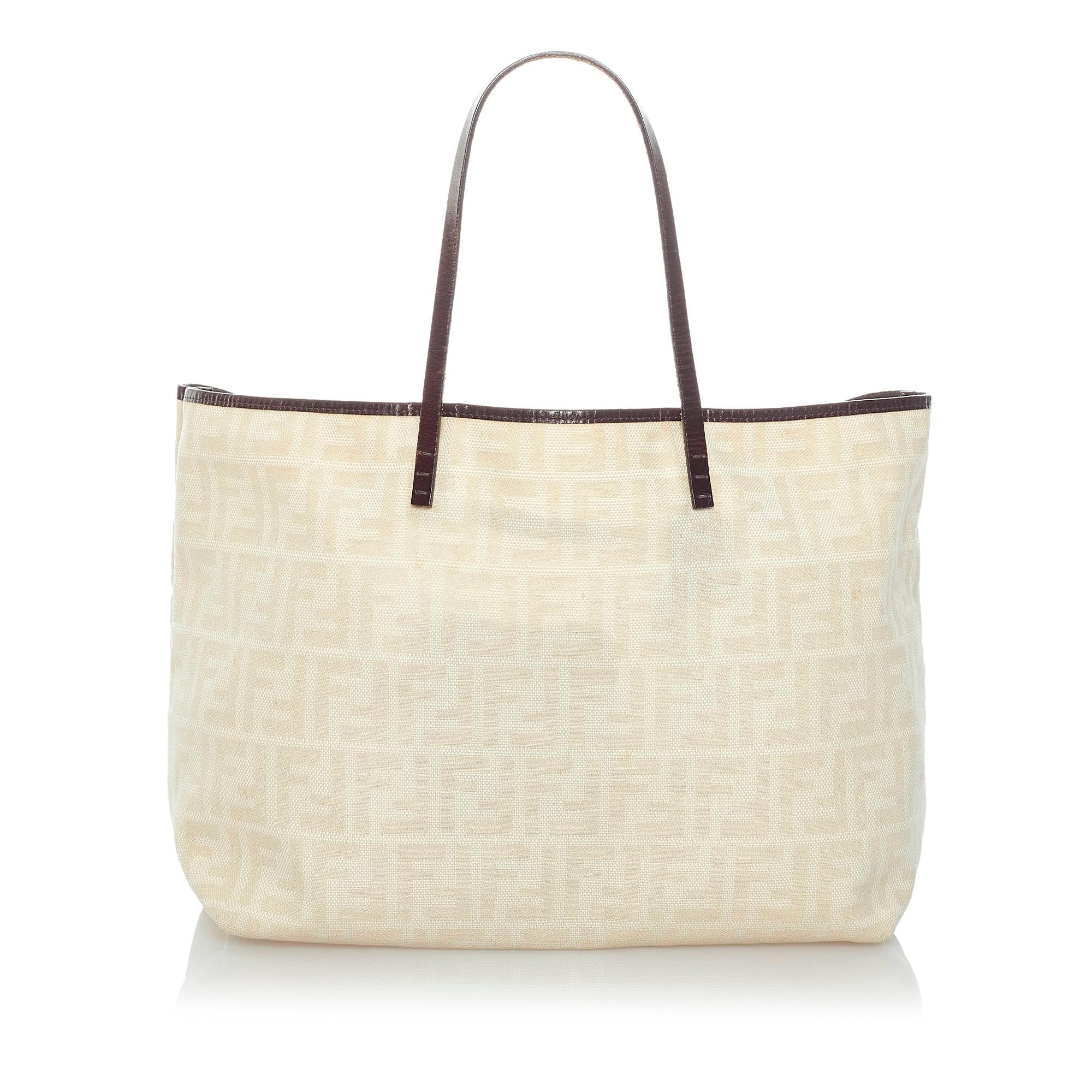 Fendi Zucca Roll Coated Canvas Tote Bag (SHG-31317)