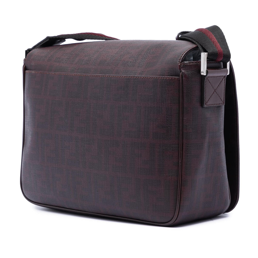 Fendi Zucca Spalmati Flap Crossbody