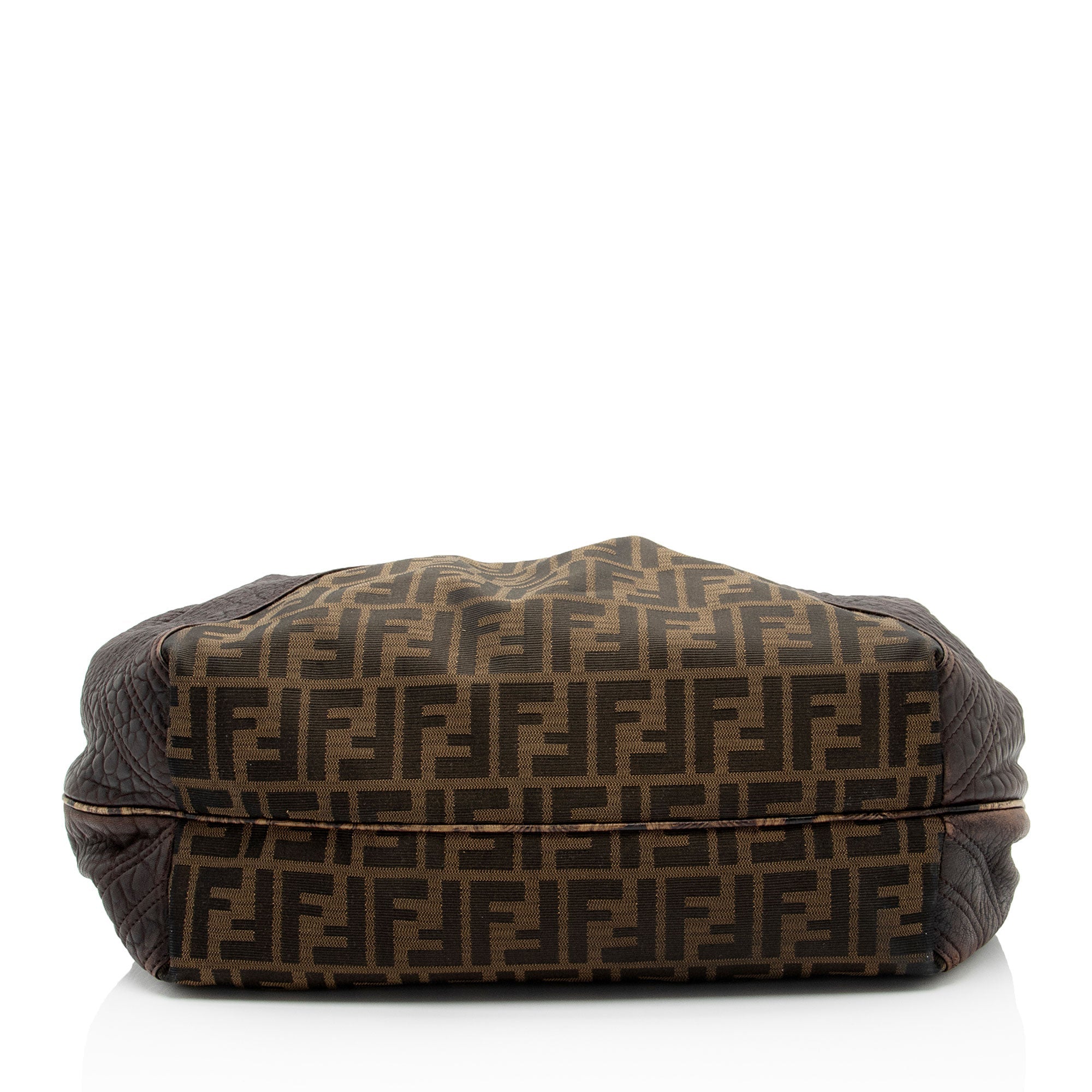 Fendi Zucca Tortuga Leather Spy Satchel (SHF-ls4Vha)