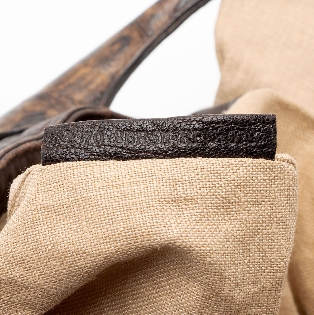 Fendi Zucca Tortuga Leather Spy Satchel (SHF-ls4Vha)