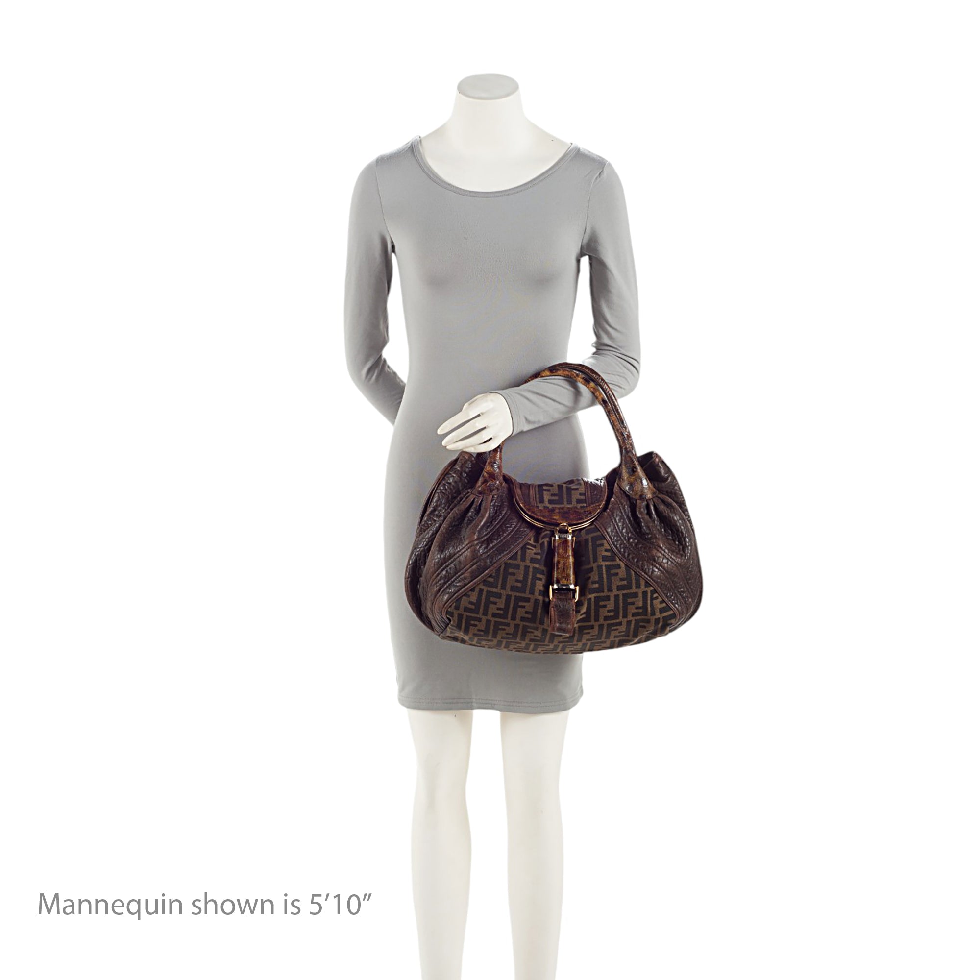 Fendi Zucca Tortuga Leather Spy Satchel (SHF-ls4Vha)