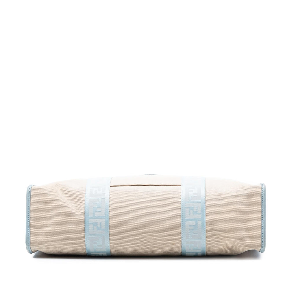 Fendi Zucca Trimmed Canvas Tote