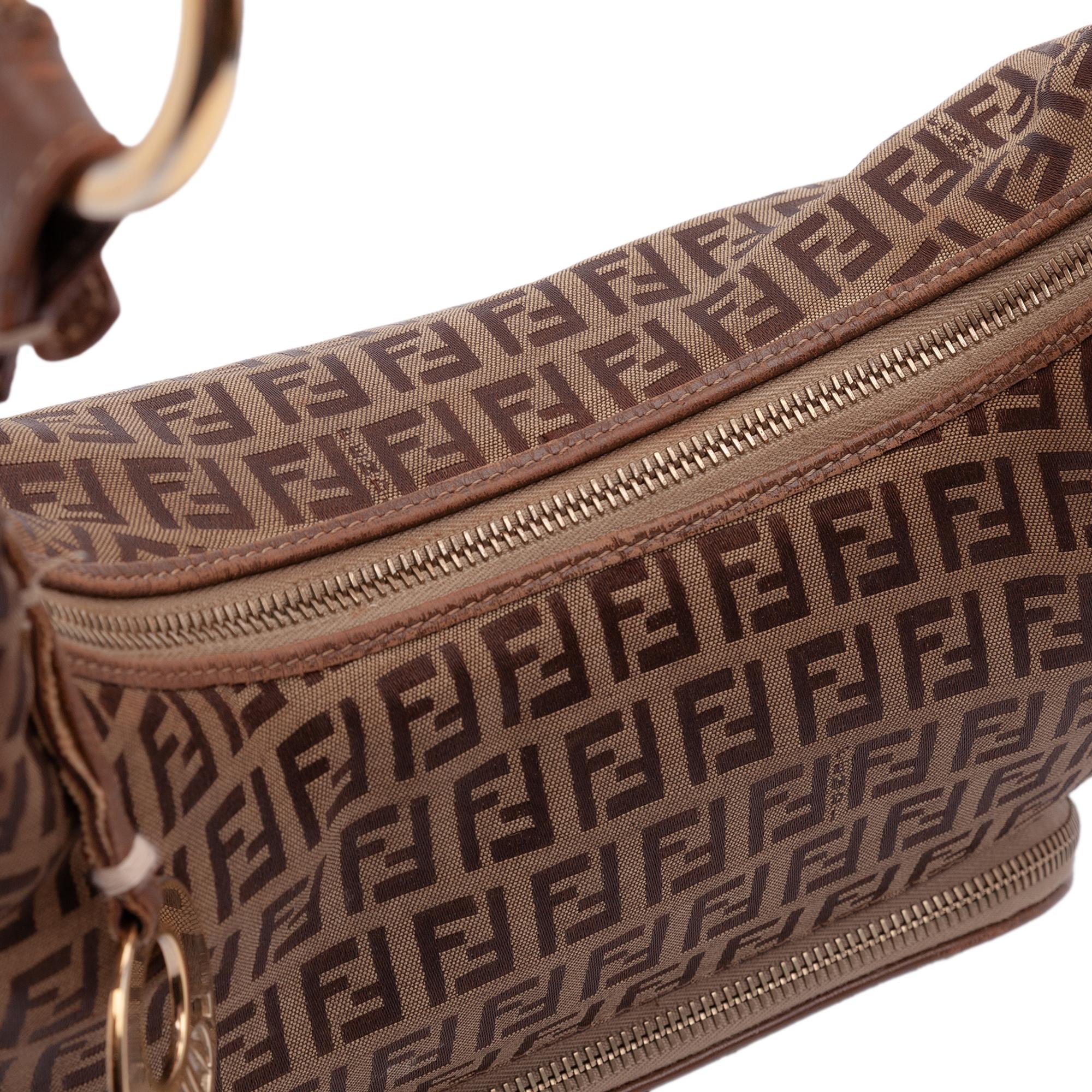 Fendi Zucchino Canvas Chef Pocket Hobo