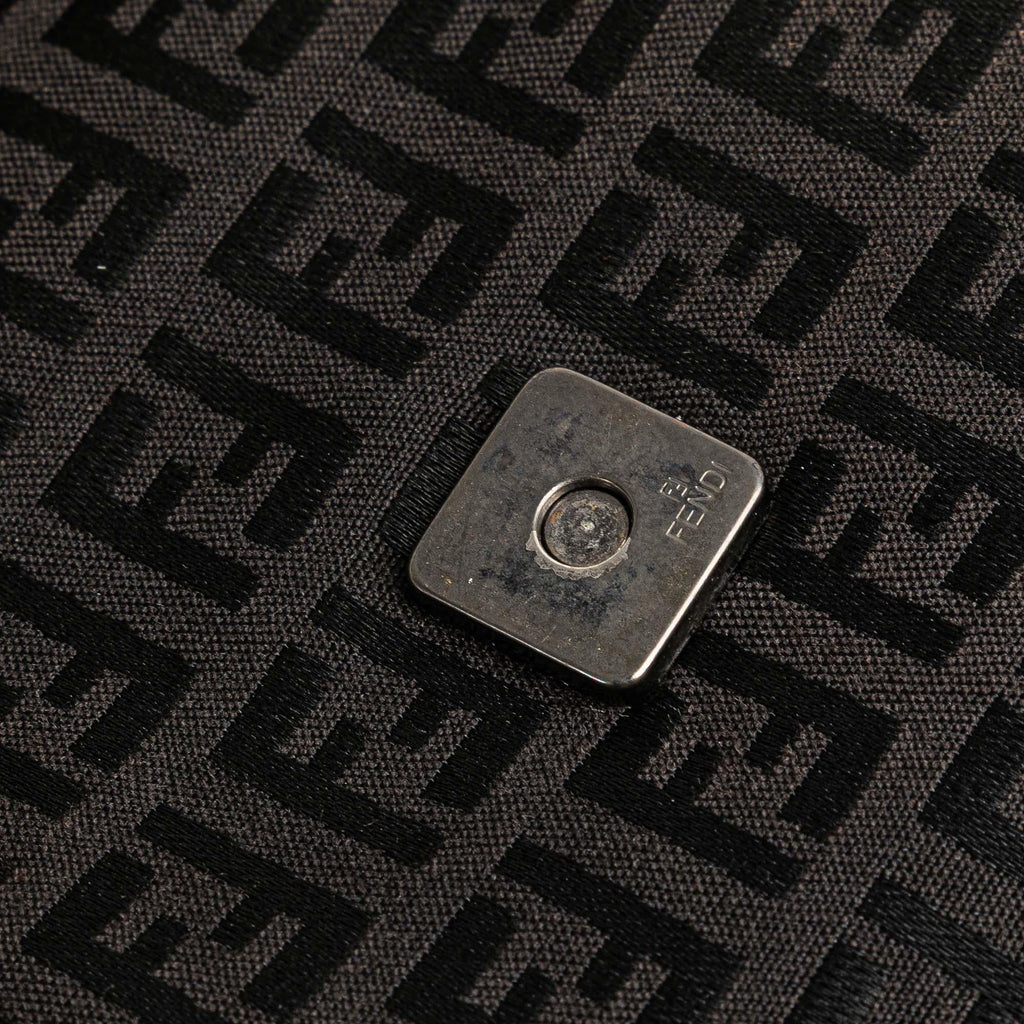 Fendi Zucchino Canvas Double Flap Mamma