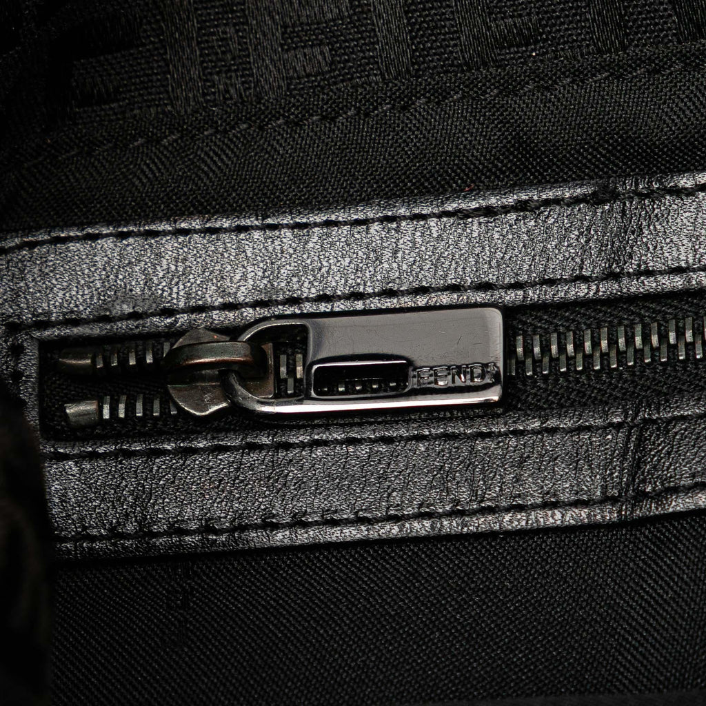 Fendi Zucchino Canvas Double Flap Mamma