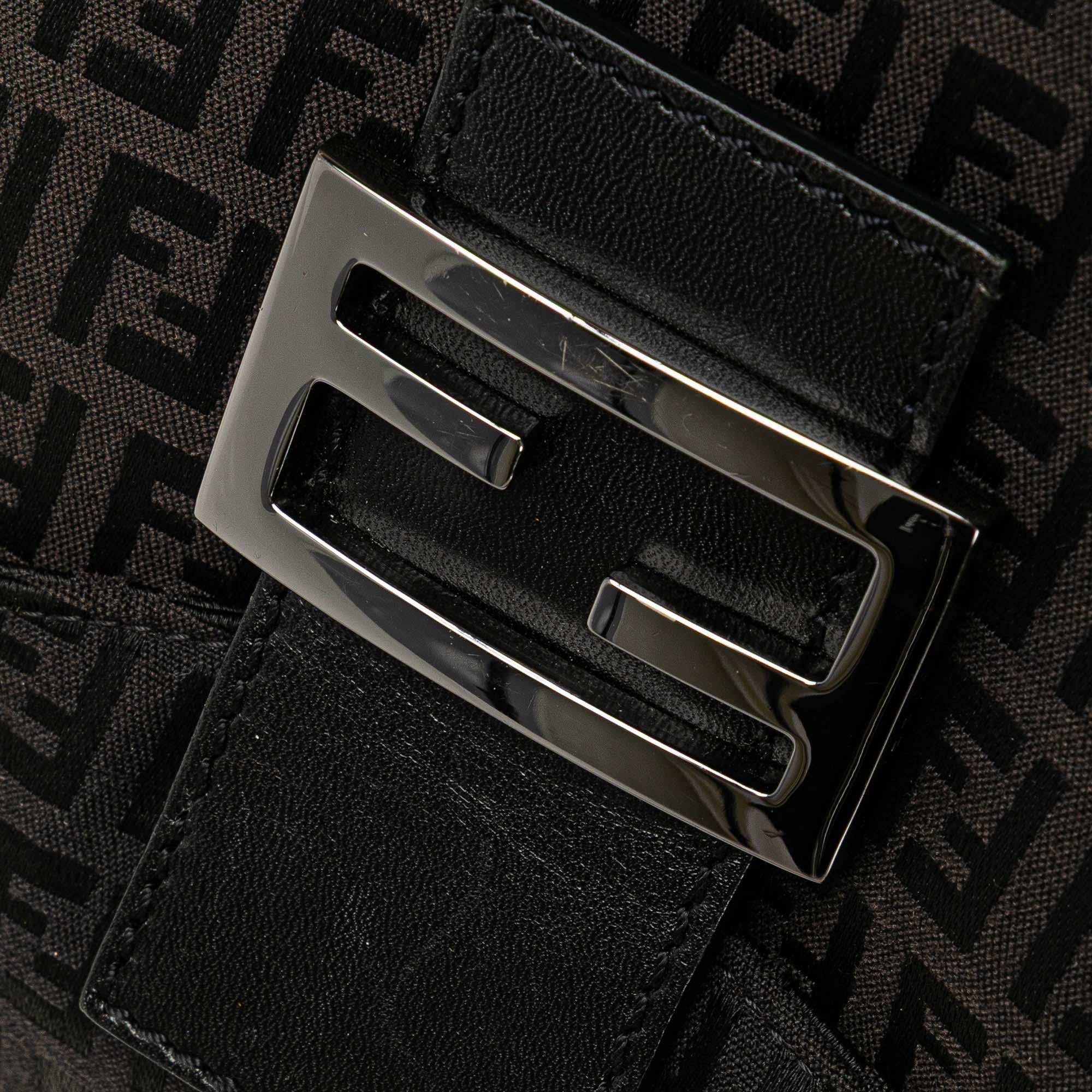 Fendi Zucchino Canvas Double Flap Mamma