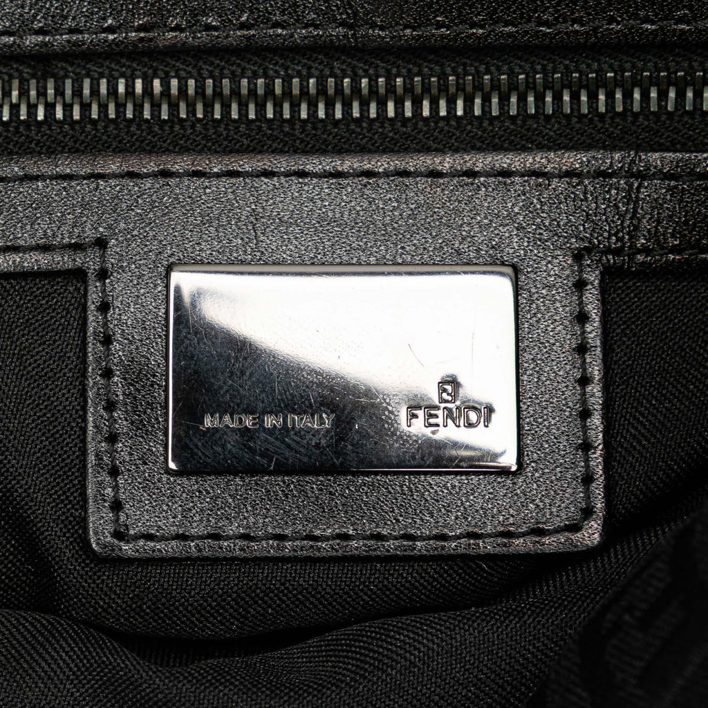 Fendi Zucchino Canvas Double Flap Mamma