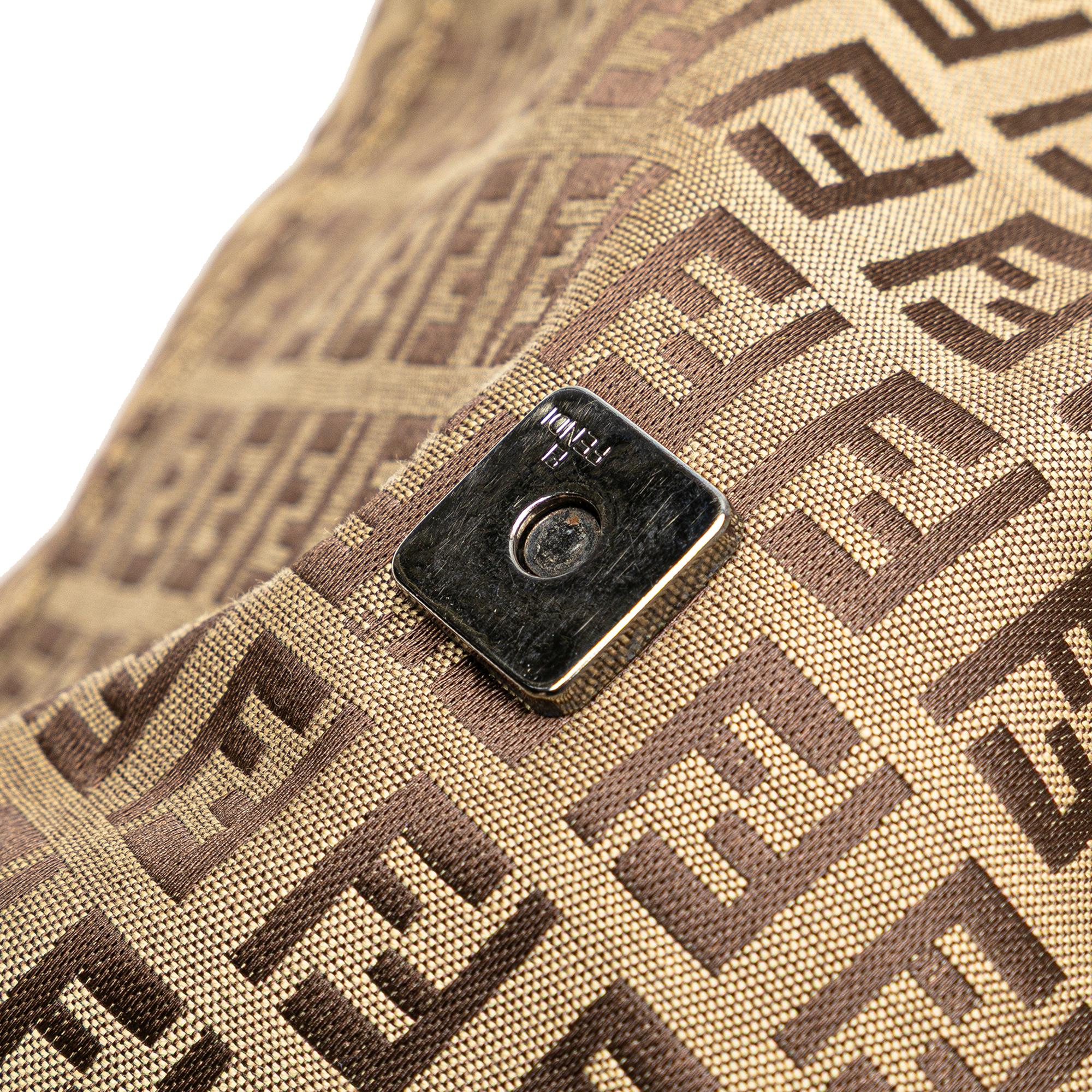 Fendi Zucchino Canvas Double Flap Mamma