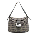 Fendi Zucchino Canvas Double Flap Mamma