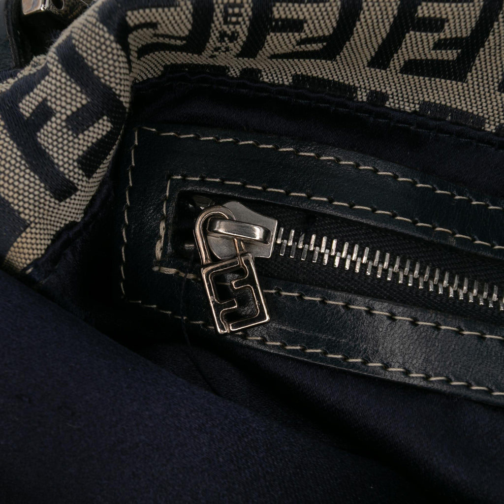 Fendi Zucchino Canvas Double Flap Mamma