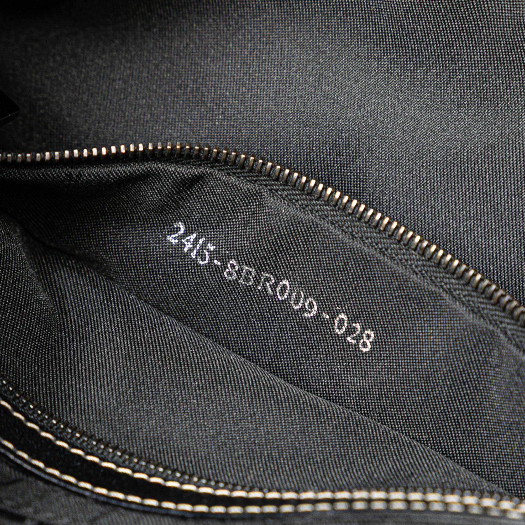 Fendi Zucchino Canvas Double Flap Shoulder Bag
