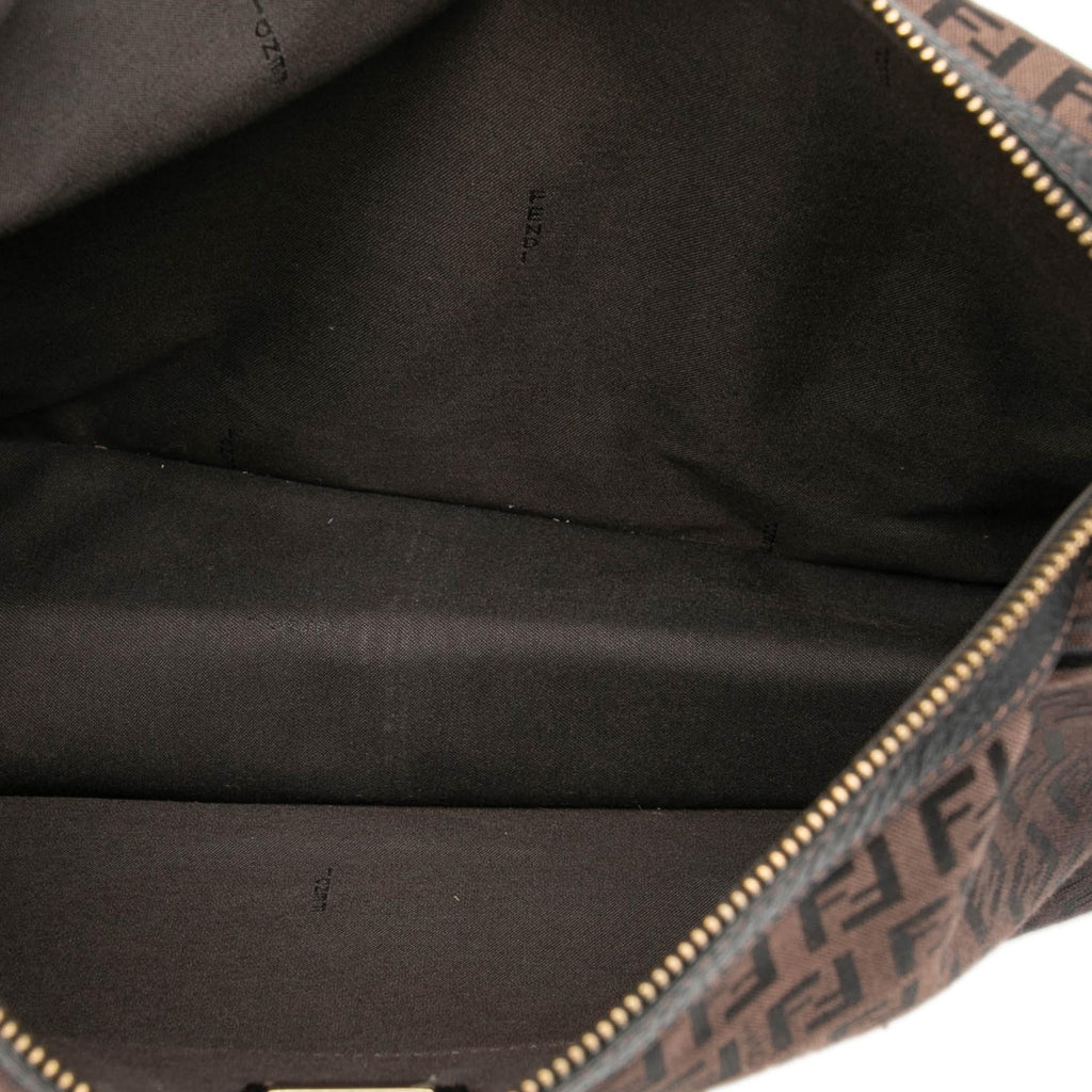 Fendi Zucchino Canvas F Charm Crossbody