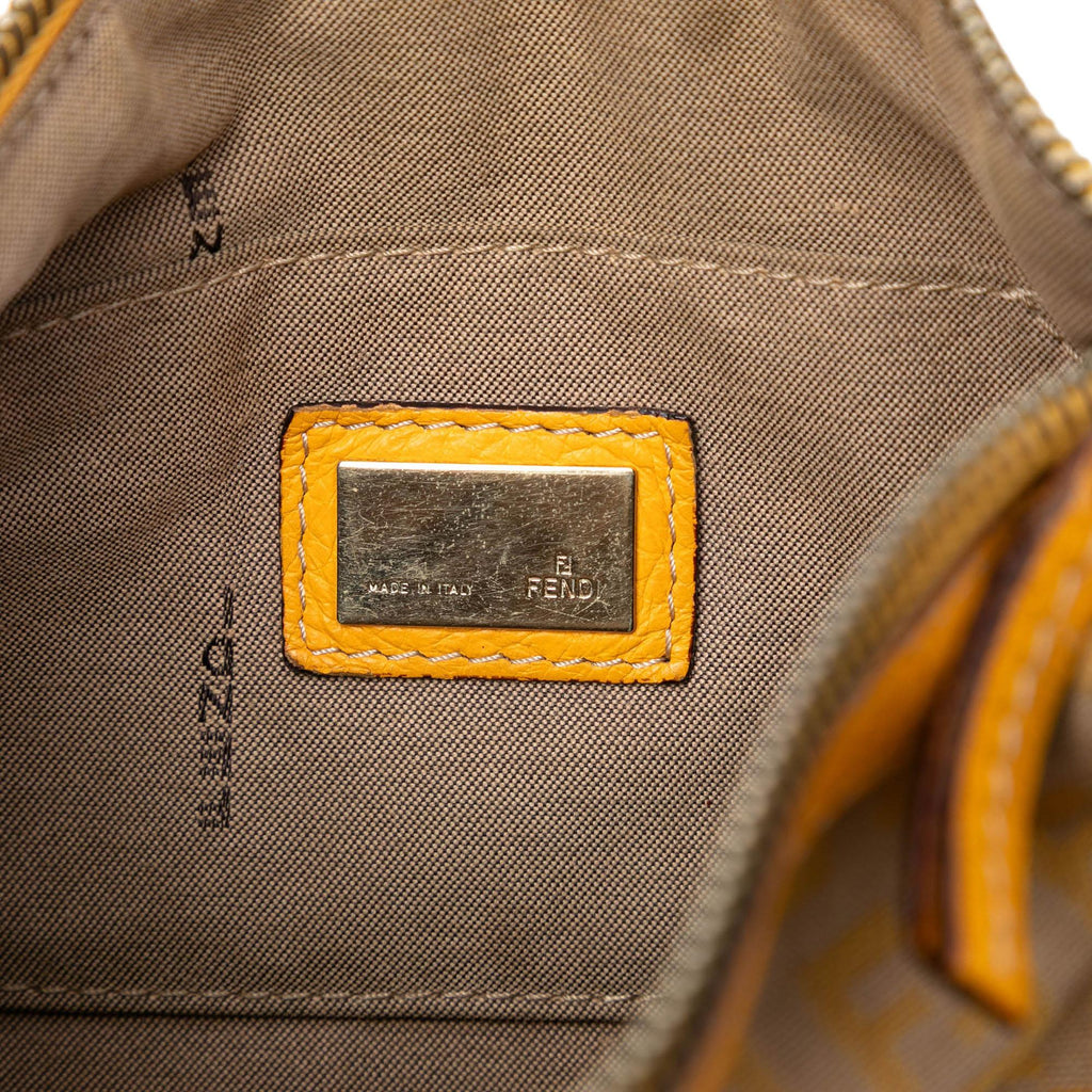 Fendi Zucchino Canvas F Charm Crossbody