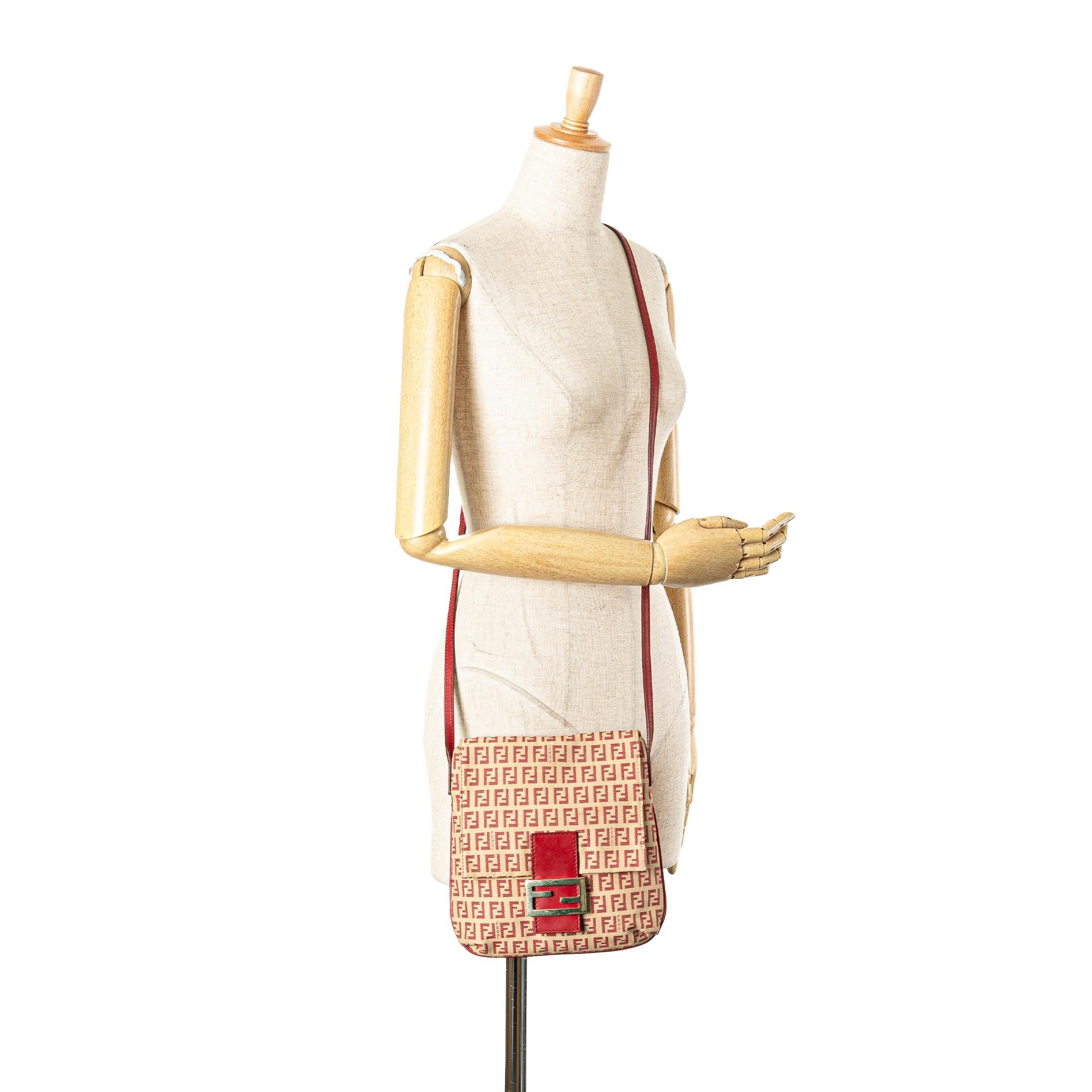 Fendi Zucchino Canvas Flap Crossbody