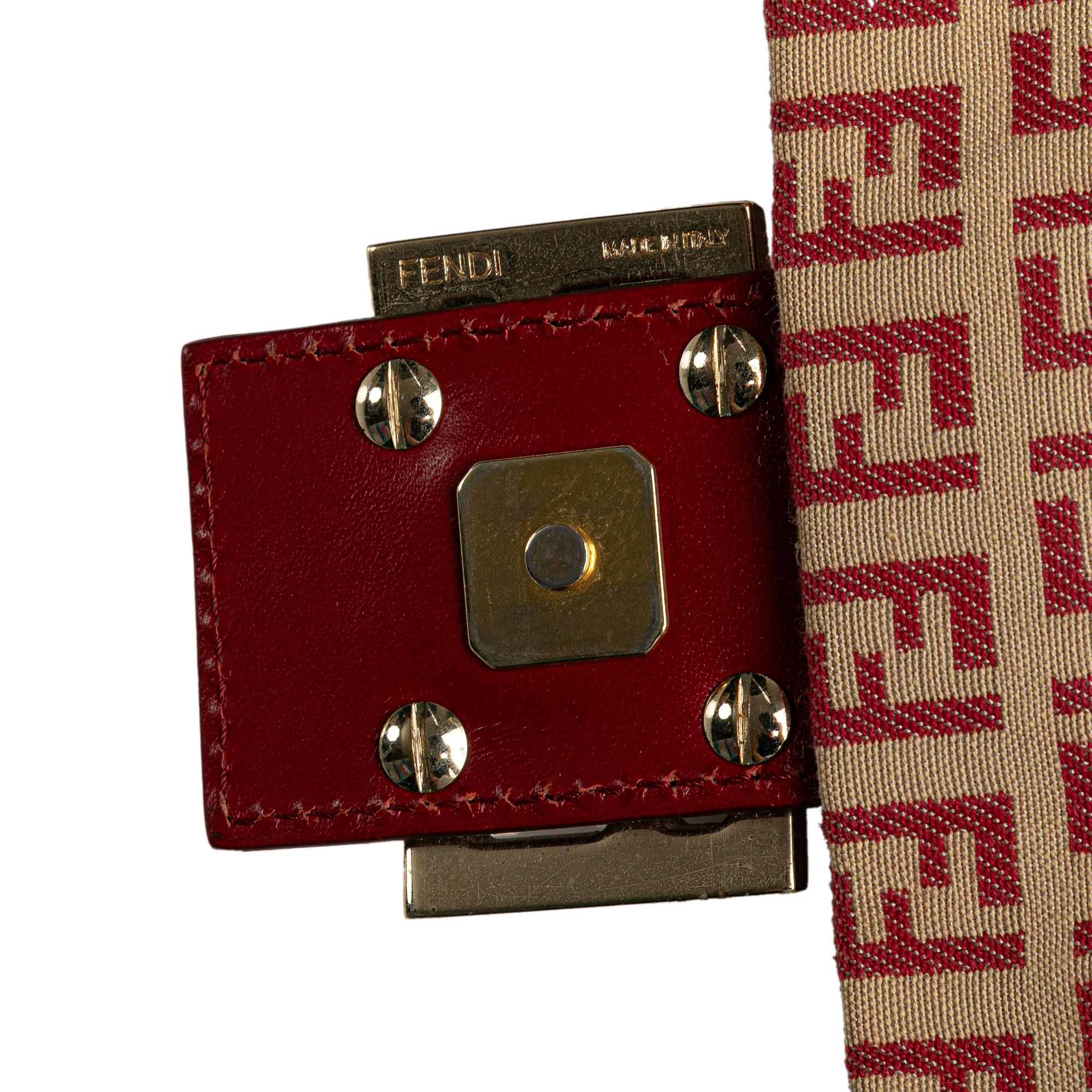 Fendi Zucchino Canvas Flap Crossbody
