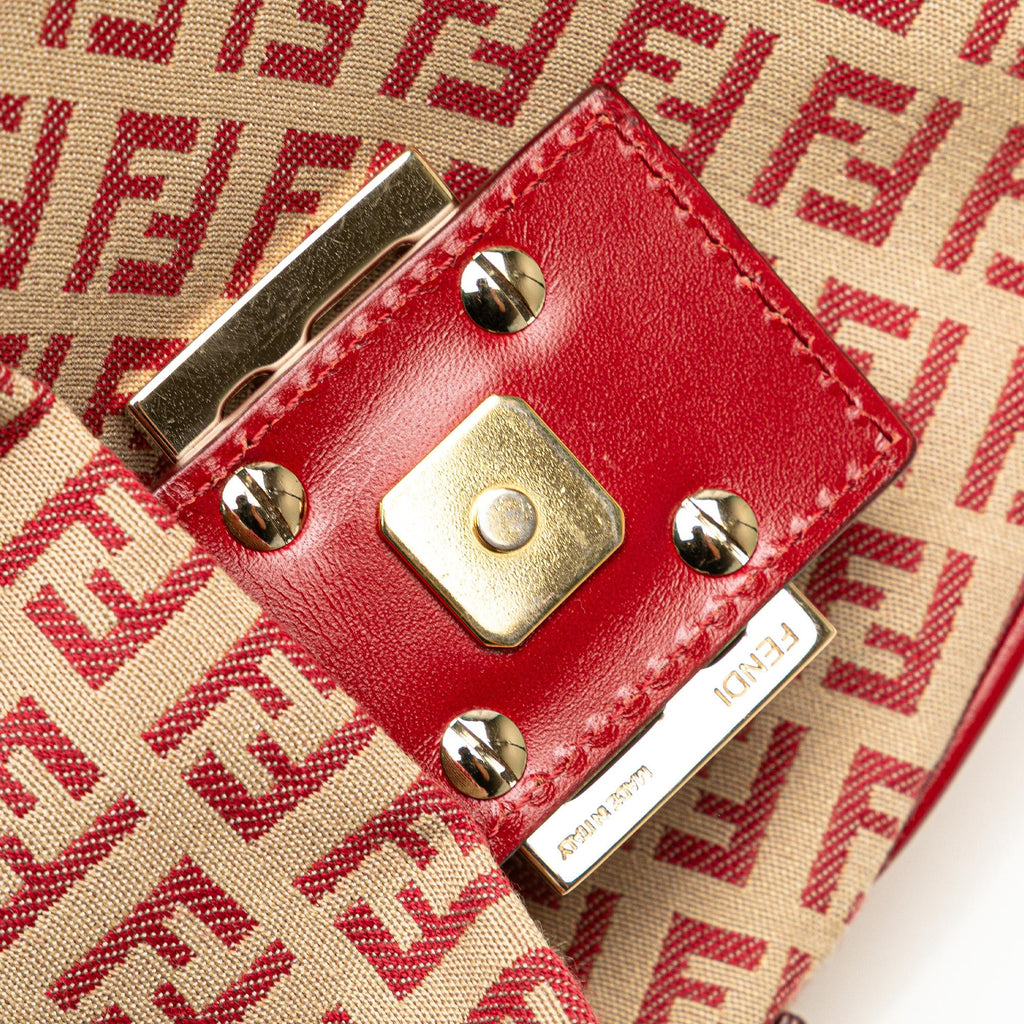 Fendi Zucchino Canvas Flap Crossbody