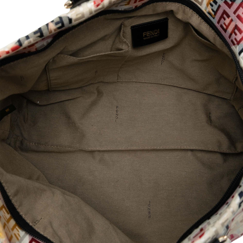 Fendi Zucchino Canvas Floral Superstar Tote