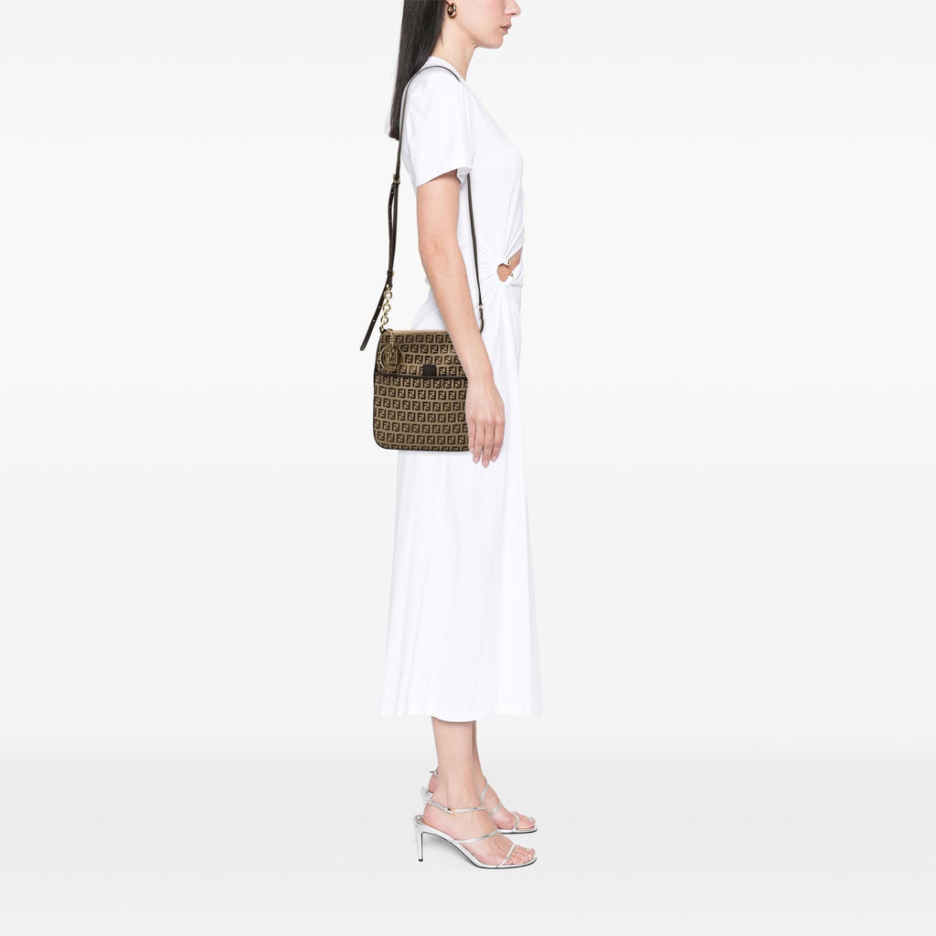 Fendi Zucchino Canvas Forever Crossbody
