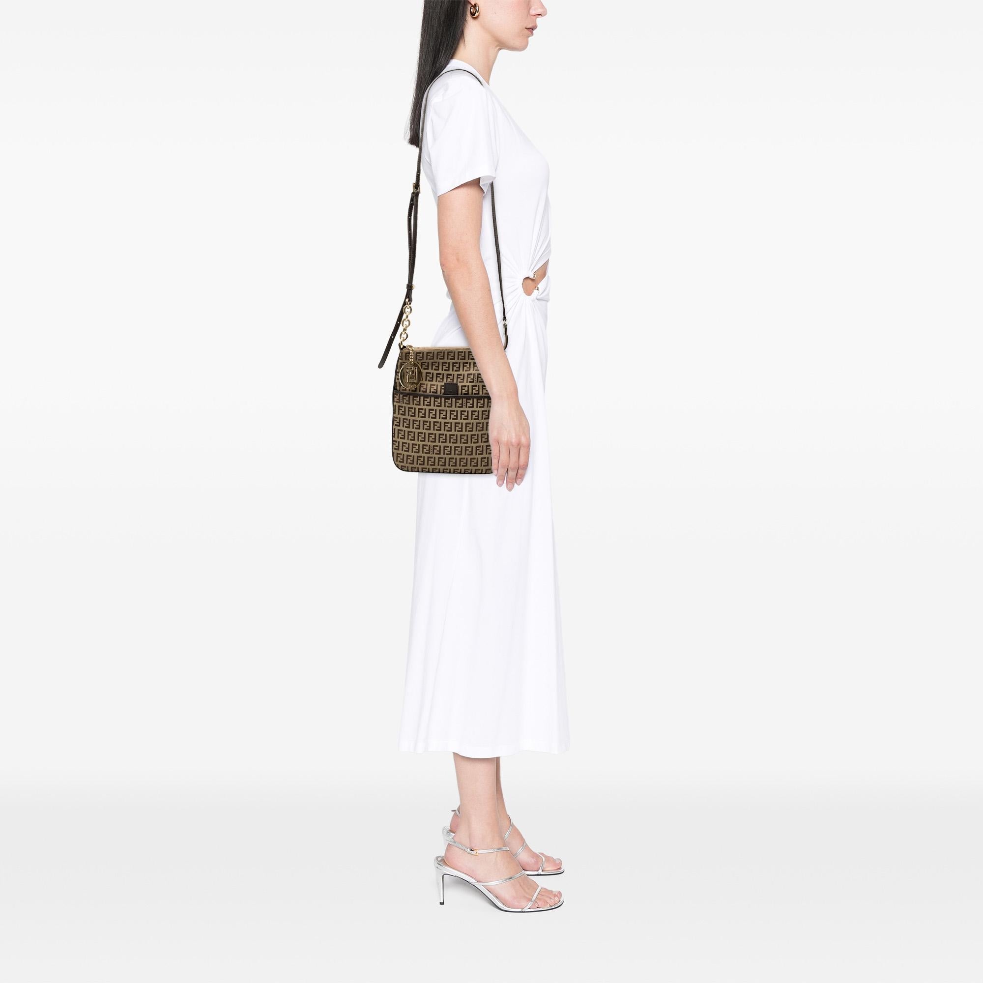 Fendi Zucchino Canvas Forever Crossbody