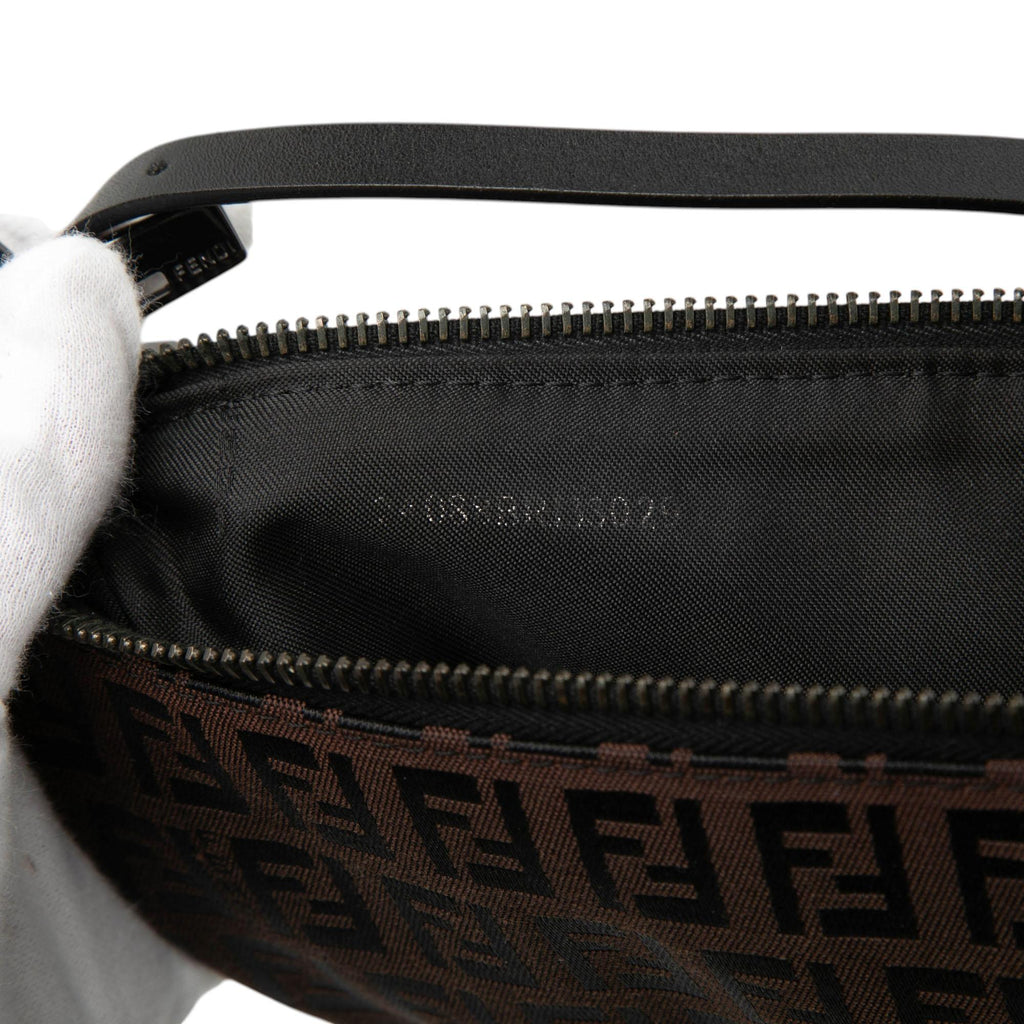 Fendi Zucchino Canvas Half Moon Pochette