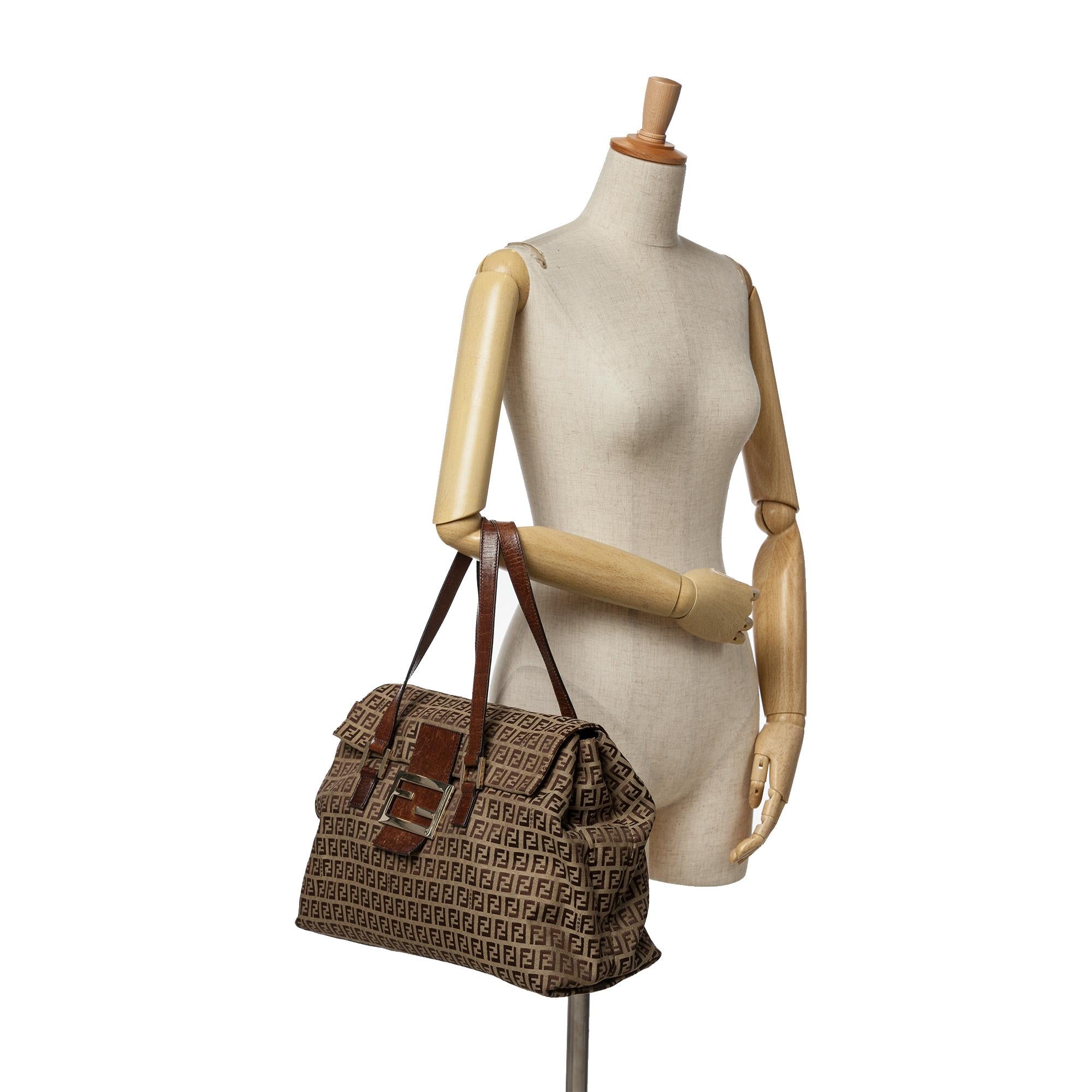 Fendi Zucchino Canvas Handbag