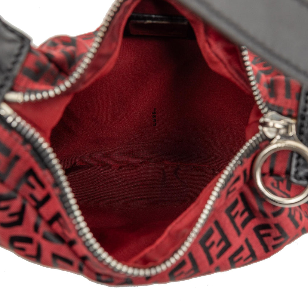 Fendi Zucchino Canvas Oyster Hobo