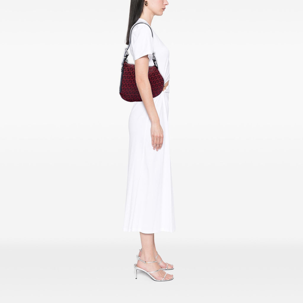 Fendi Zucchino Canvas Oyster Hobo