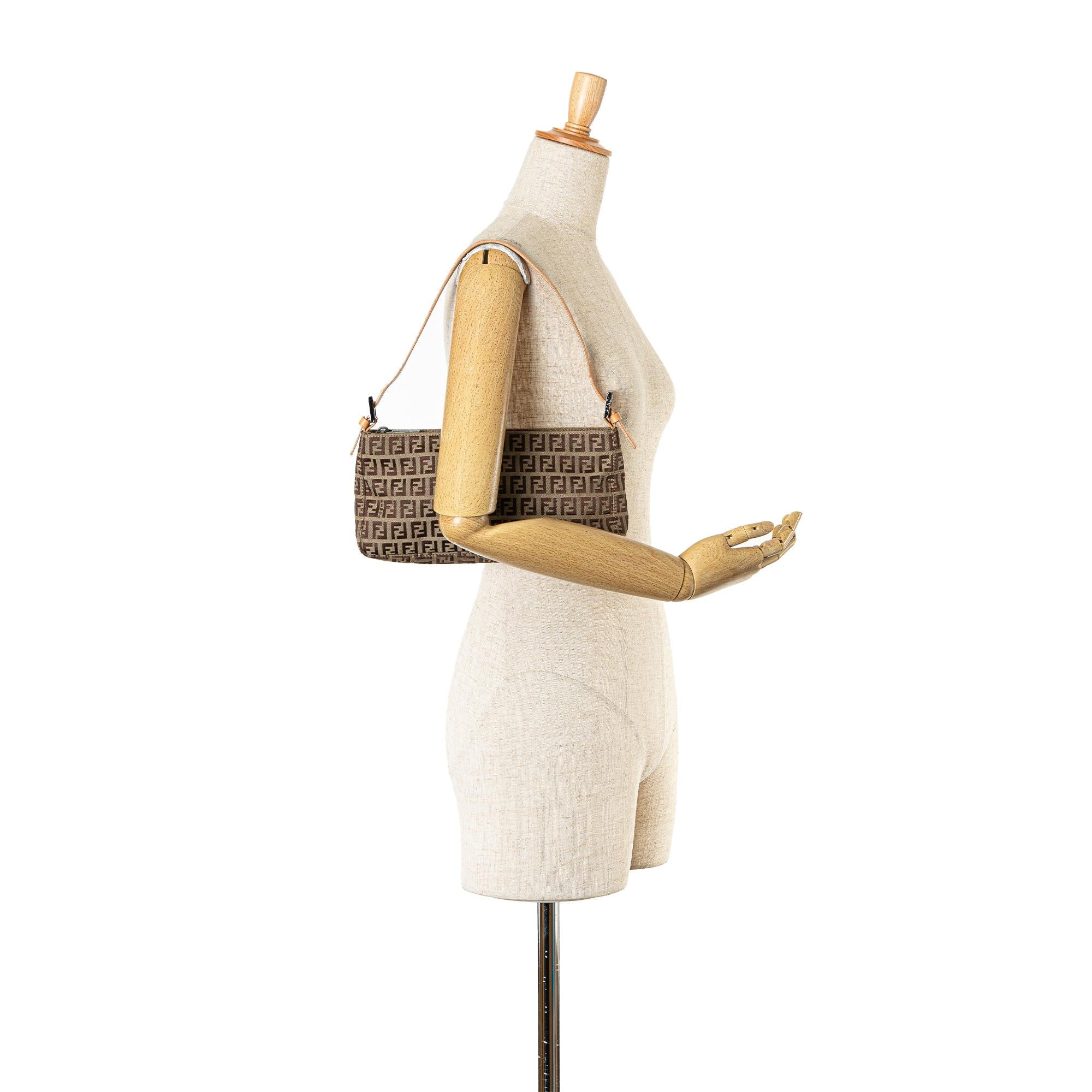Fendi Zucchino Canvas Pochette (SHG-eEP5qB)