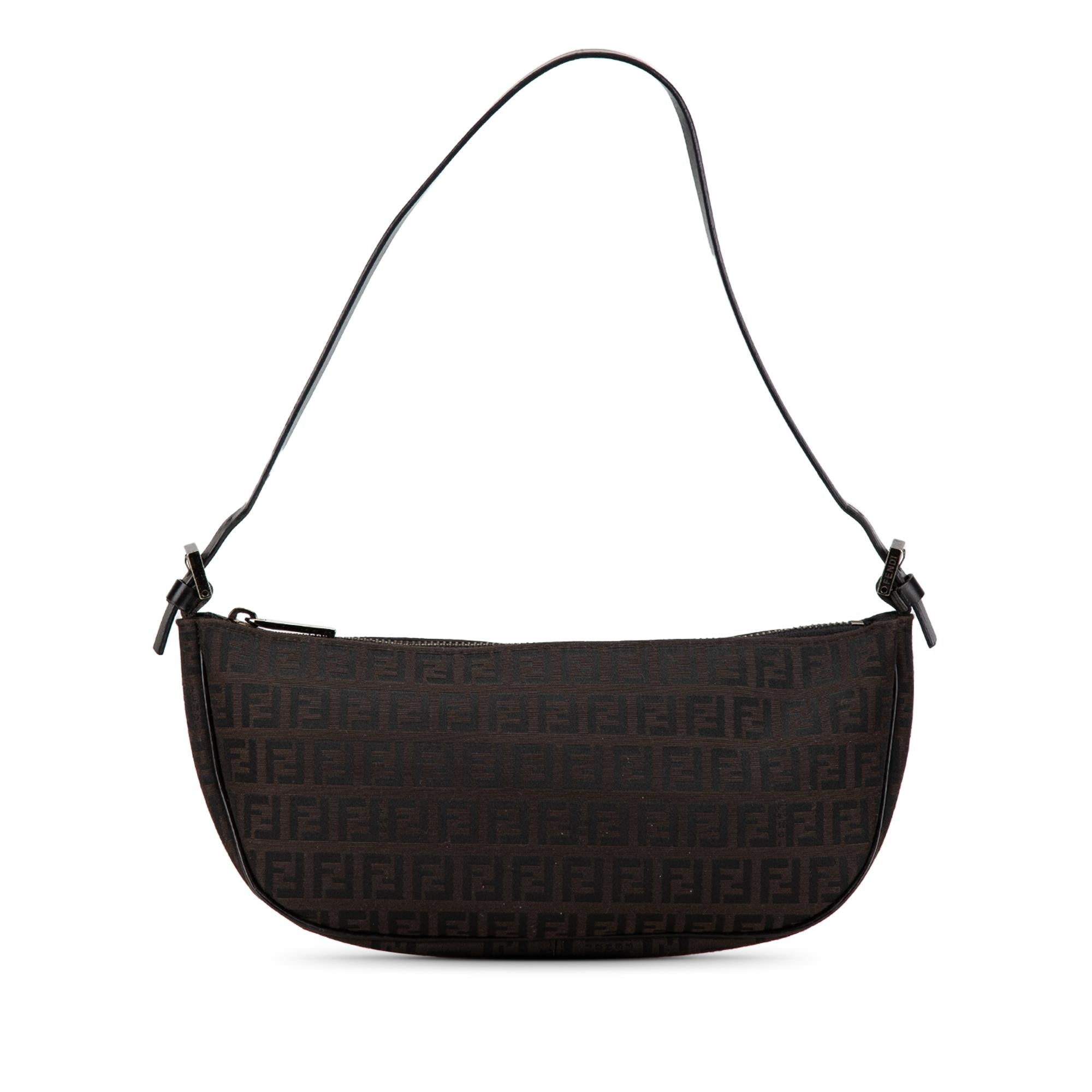Fendi Zucchino Canvas Shoulder Bag