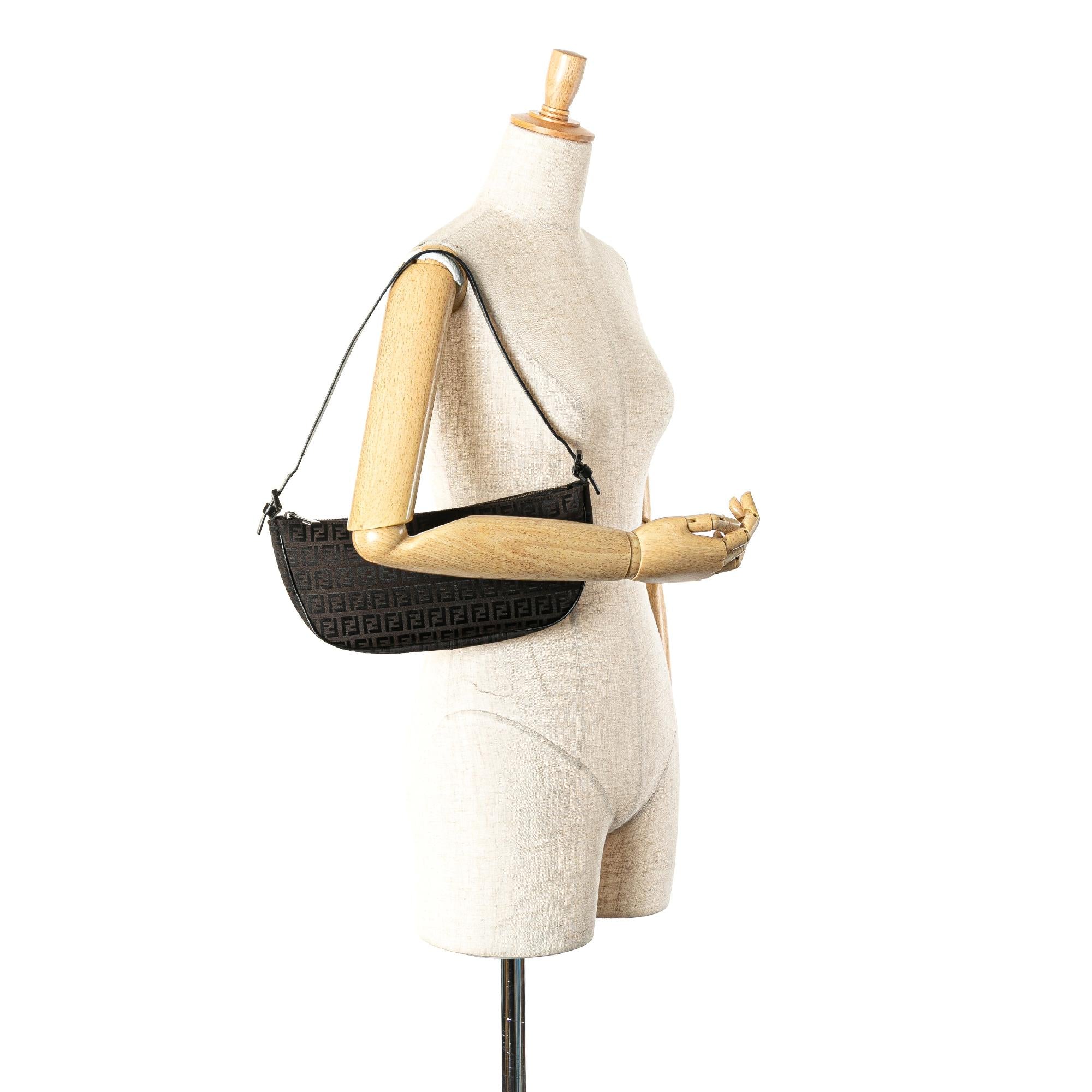 Fendi Zucchino Canvas Shoulder Bag