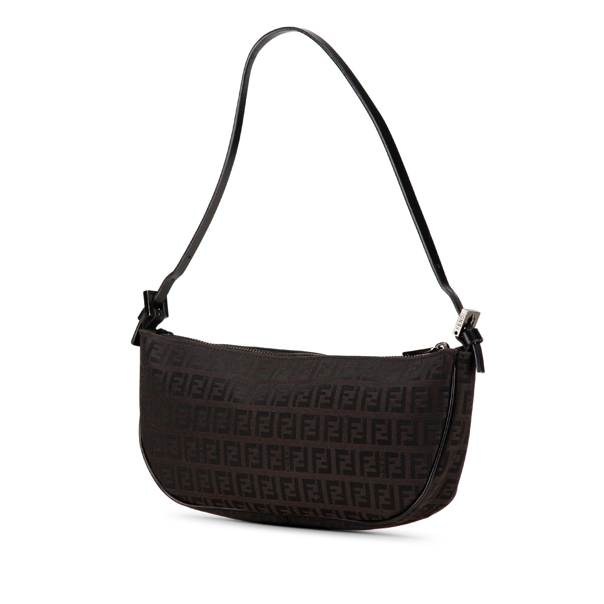 Fendi Zucchino Canvas Shoulder Bag