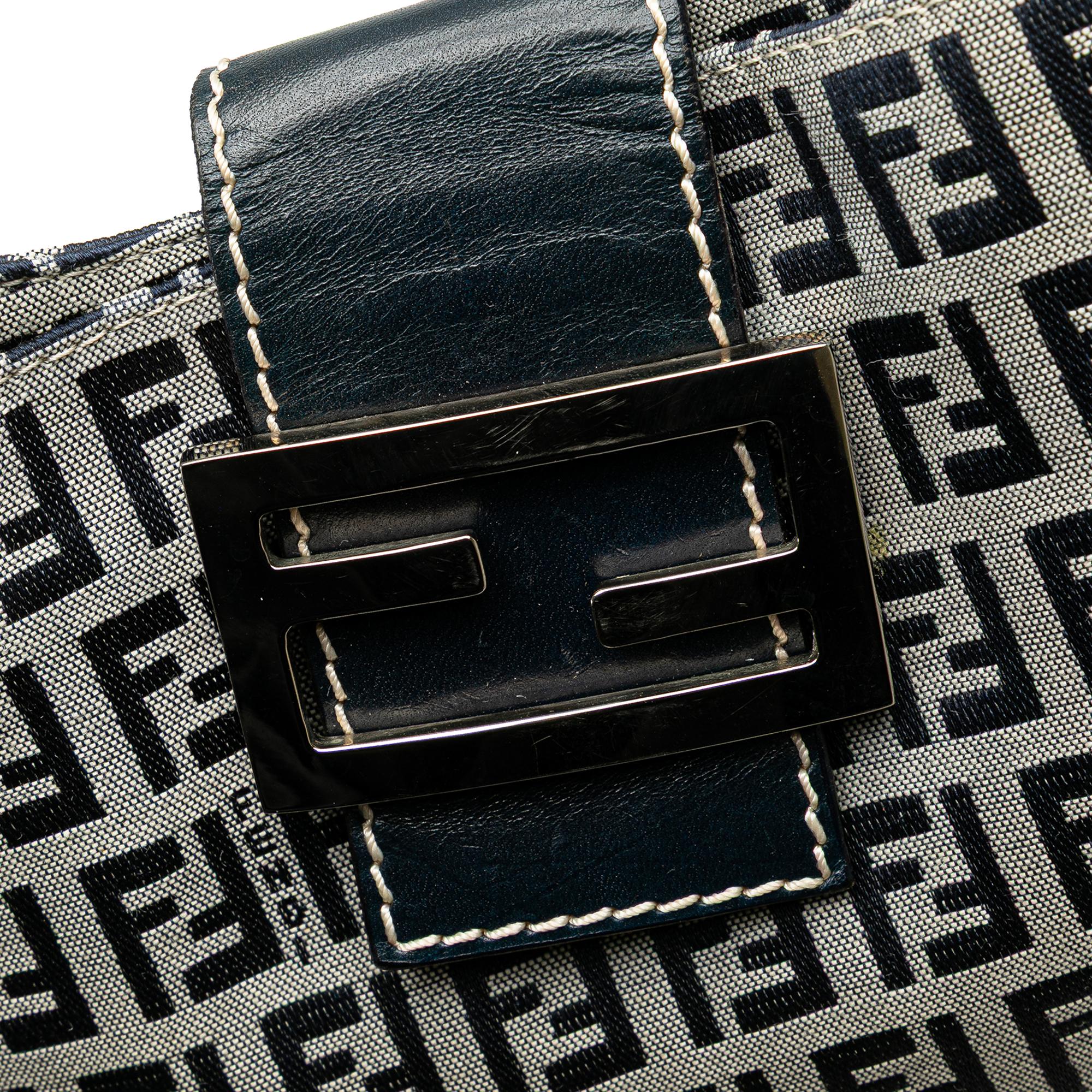 Fendi Zucchino Canvas Shoulder Bag