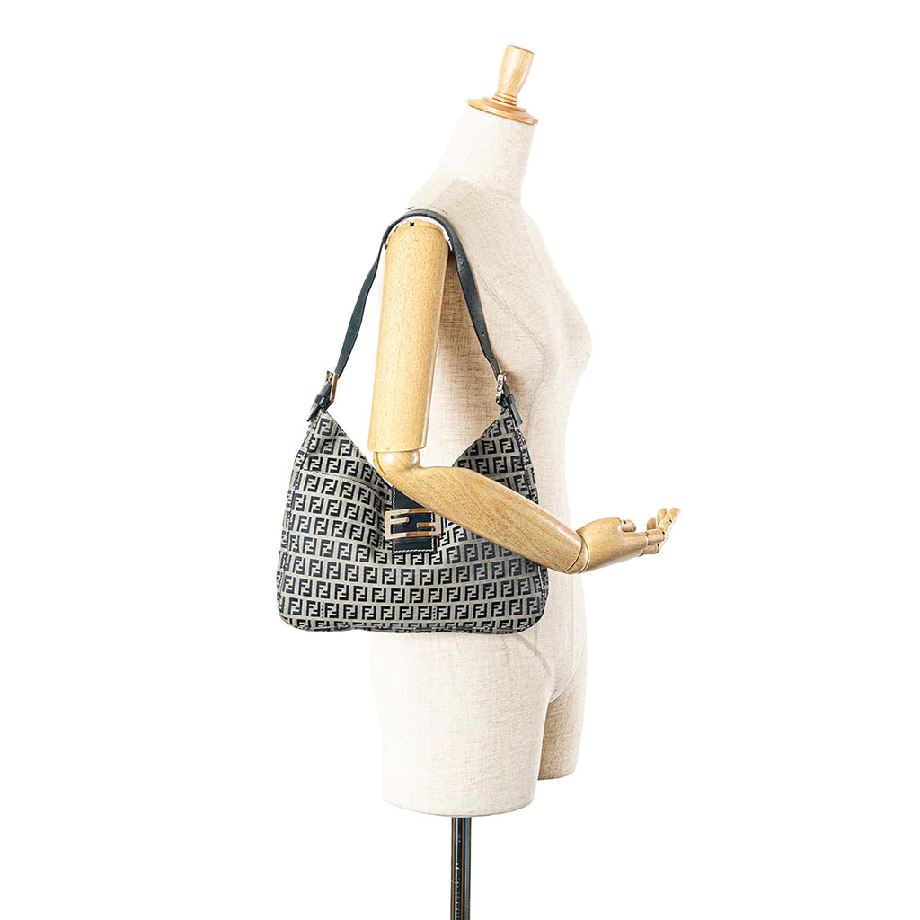 Fendi Zucchino Canvas Shoulder Bag