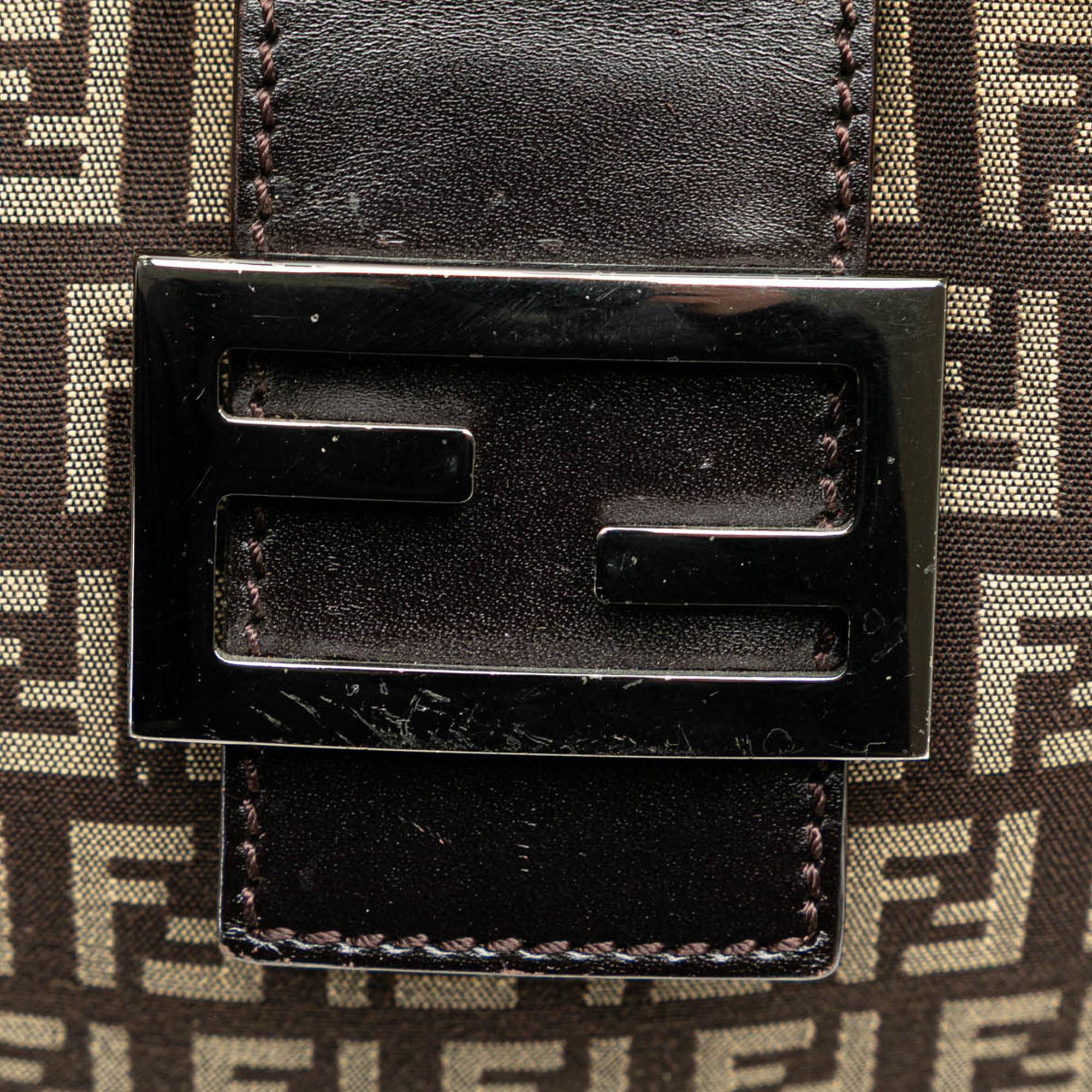 Fendi Zucchino Canvas Shoulder Bag