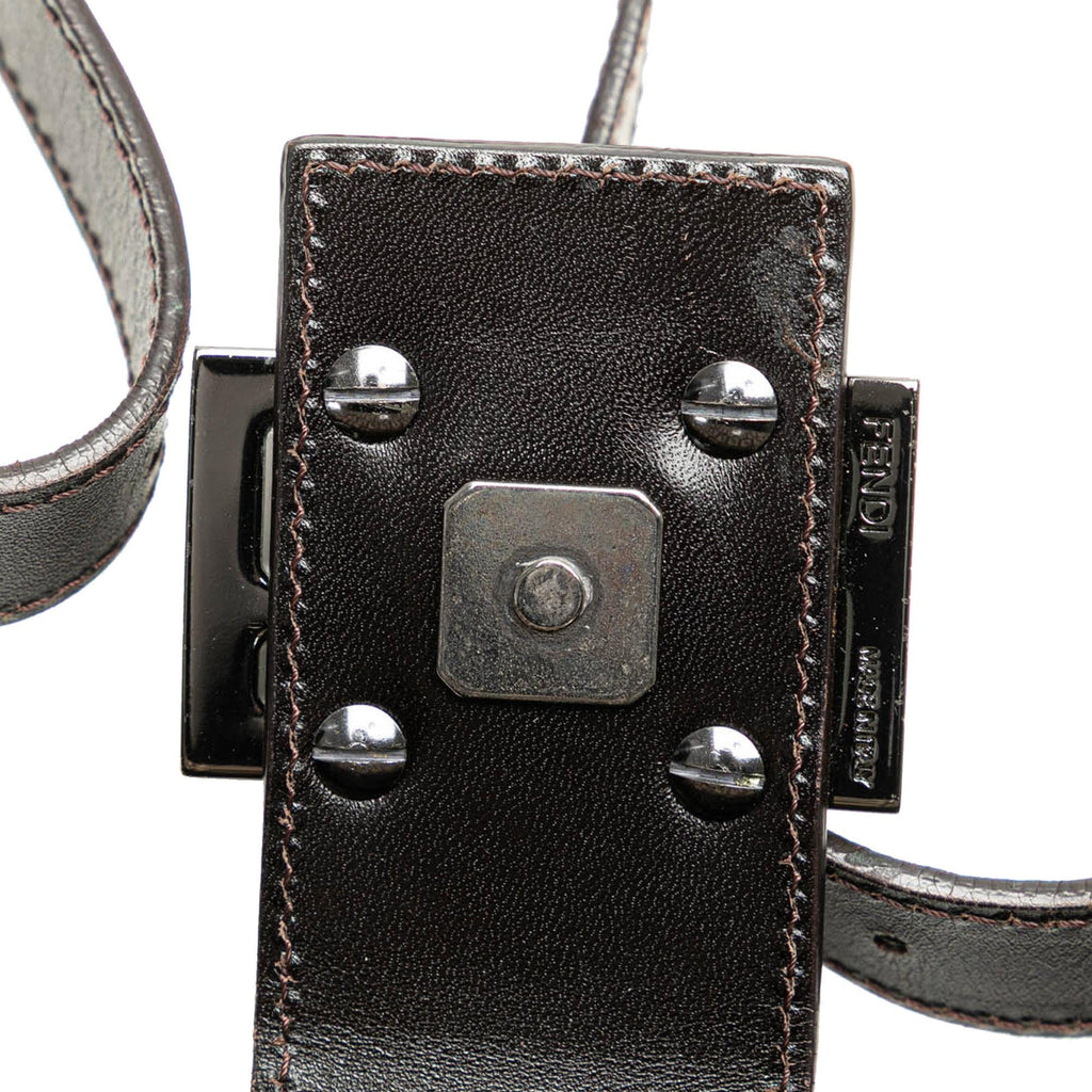 Fendi Zucchino Canvas Shoulder Bag